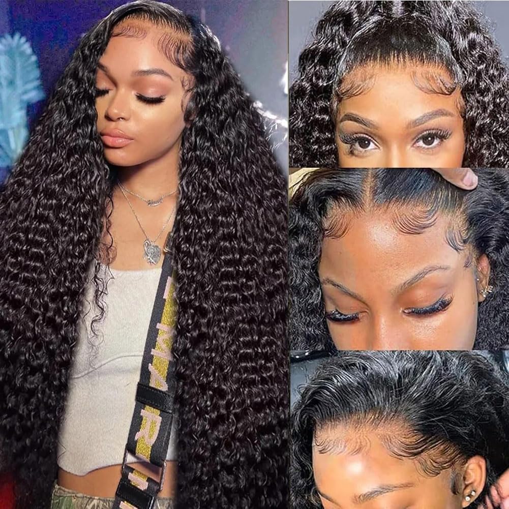 Lace Front Wigs Human Hair Water Wave 28 Inch for Women