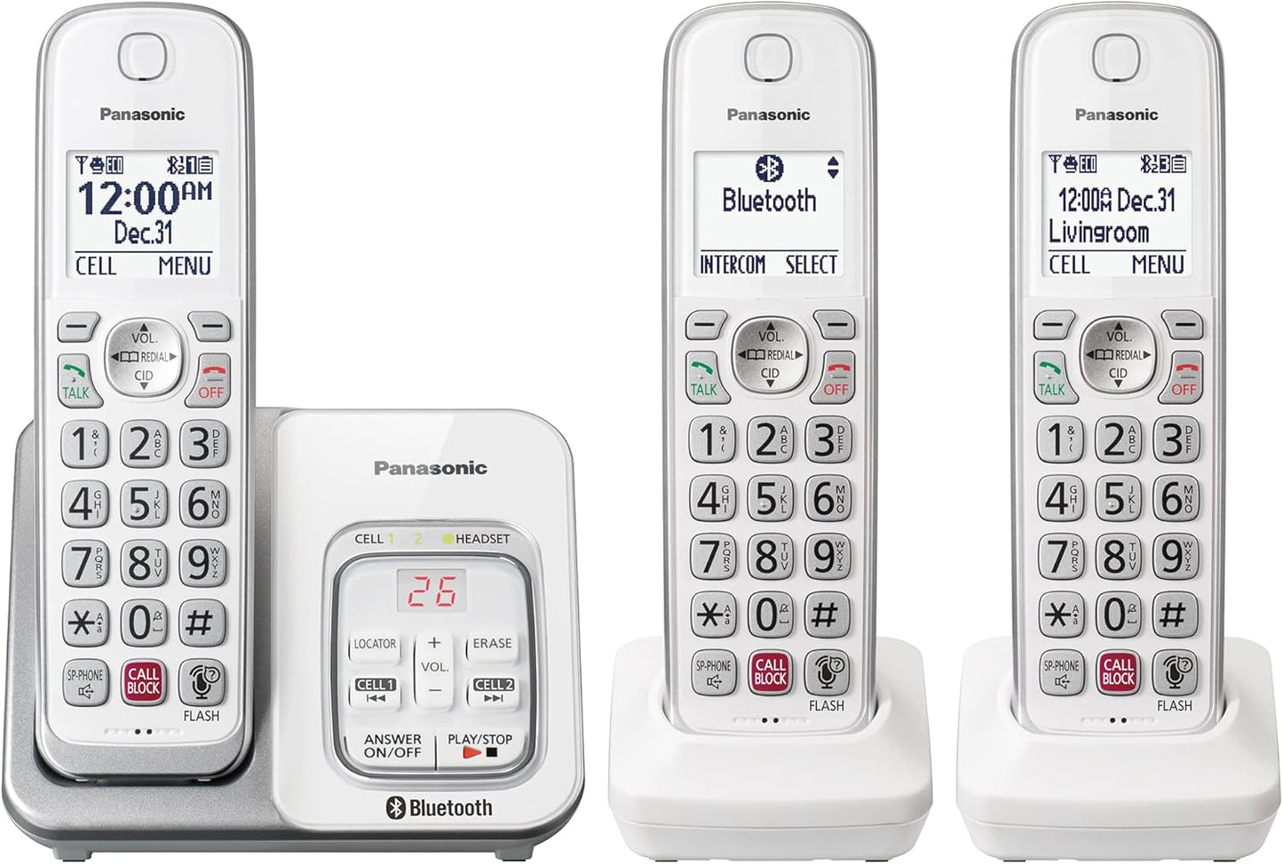 Panasonic Cordless Phone with Answering Machine and Bluetooth