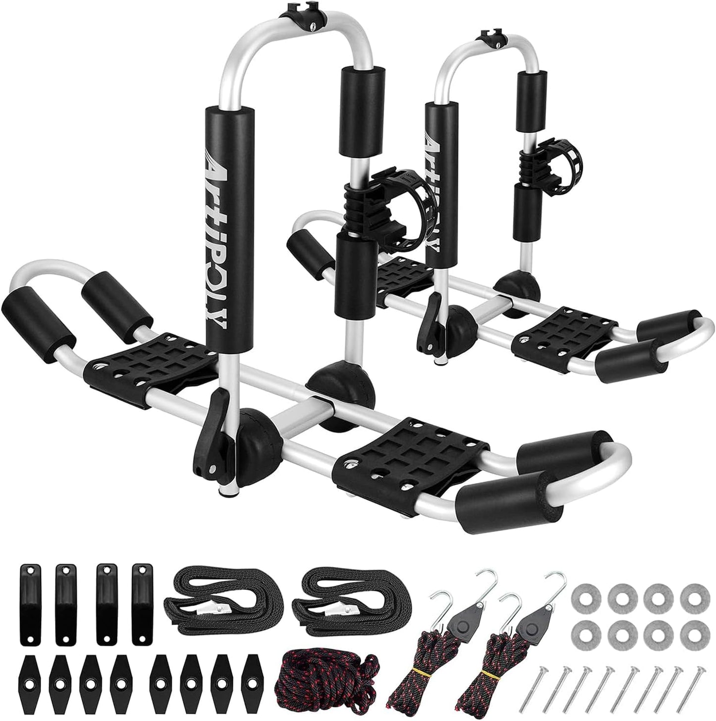 Kayak Roof Rack for 2 Kayaks - 4-in-1 Multifunctional Design