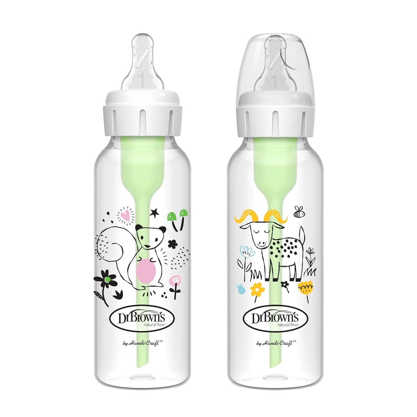 Dr. Brown's Anti-Colic Baby Bottles, 8oz, 2-Pack