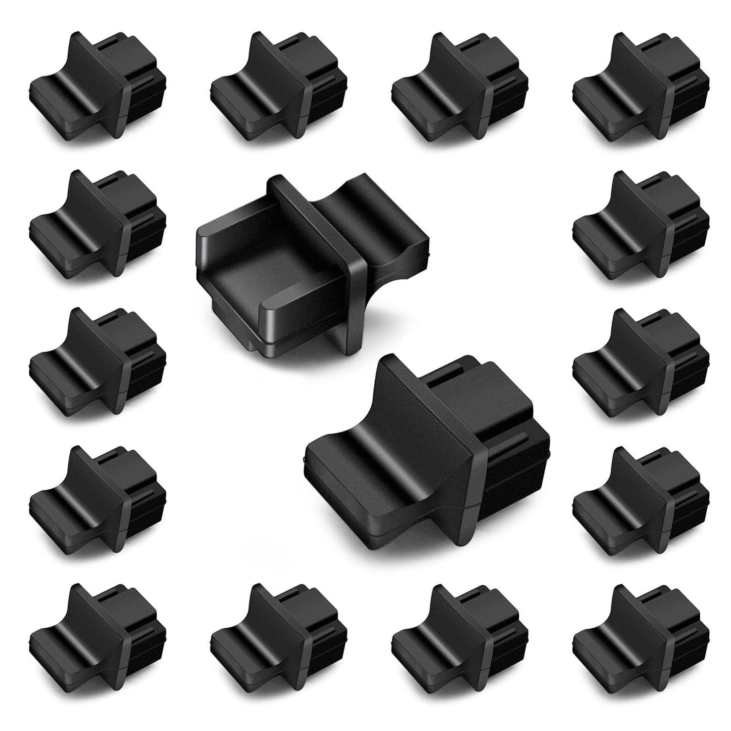 RJ45 Dust Covers Caps for Ethernet Ports - 100pcs Silicone Plugs