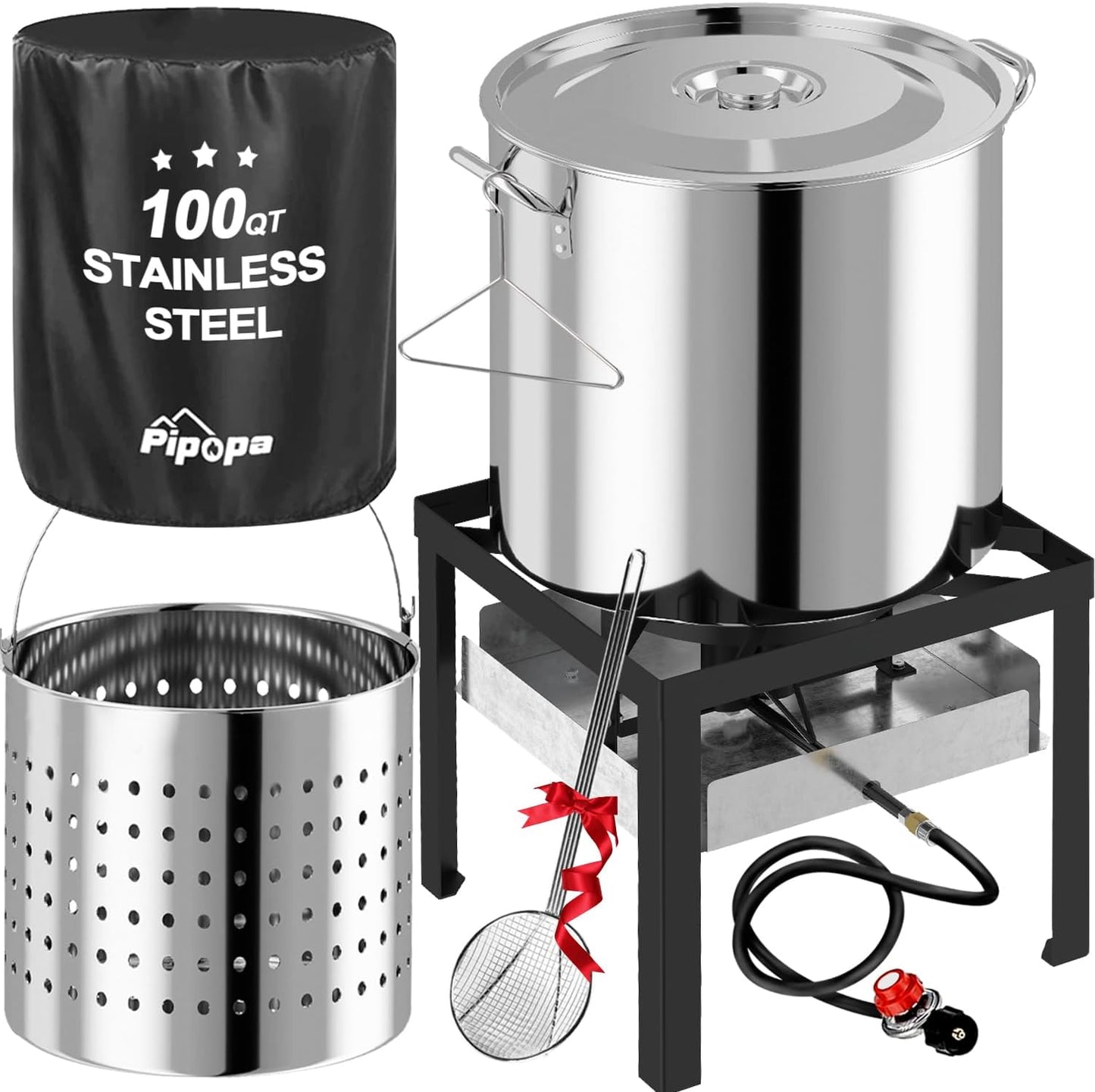 100QT Stainless Steel Crawfish Boiler for Outdoor Cooking
