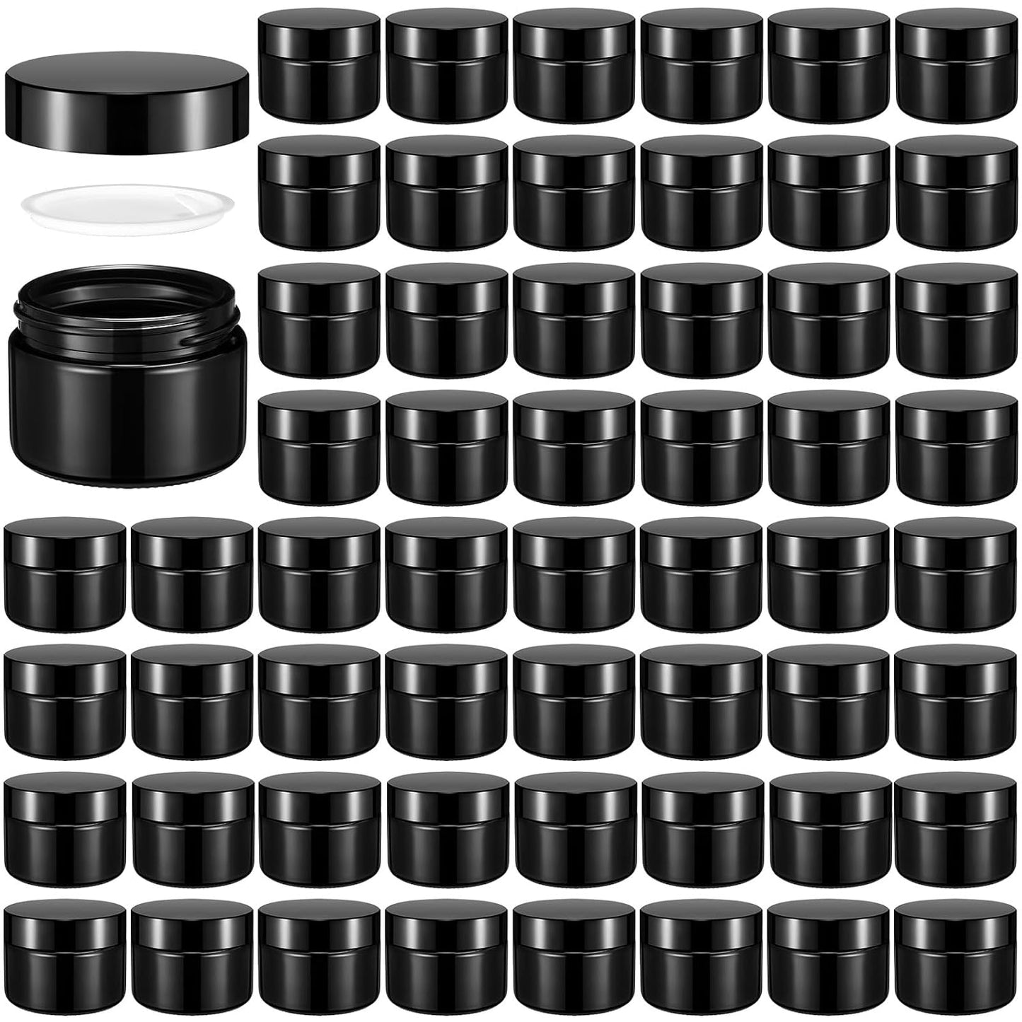 Domensi 60 Pcs 1oz Glass Jars with Lids for Travel and DIY