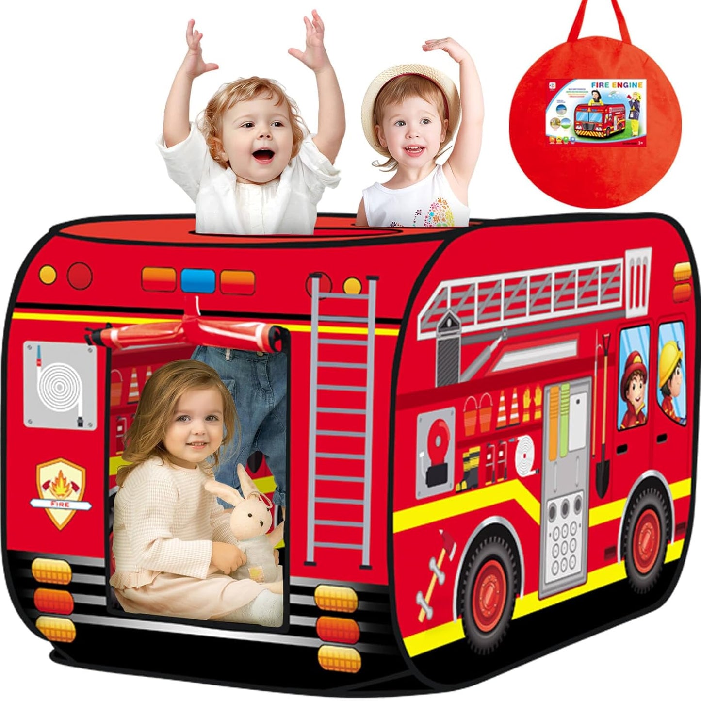 Britik Fire Truck Play Tent: Imaginative Fun for 1-5 Year Olds!