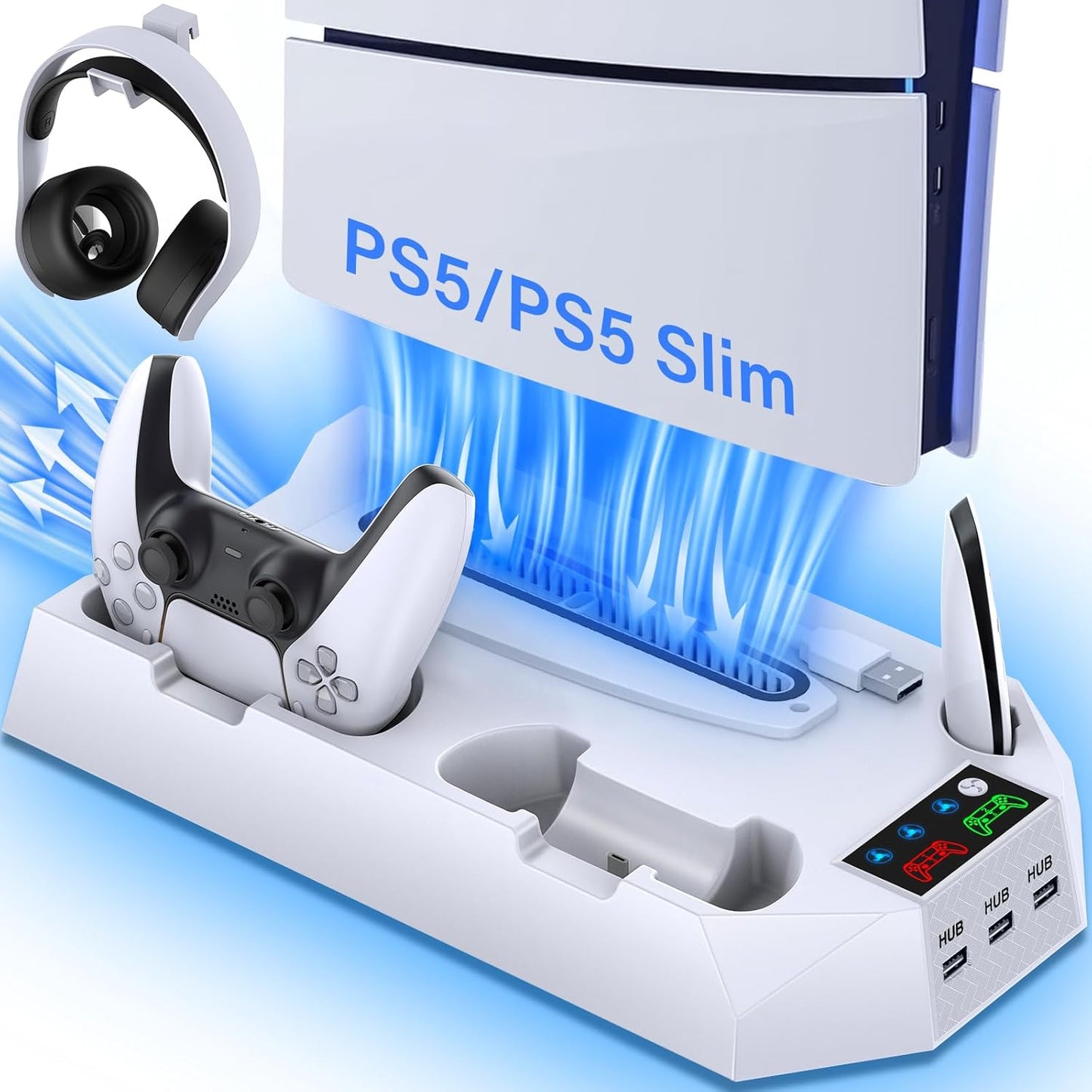 CYKOARMOR PS5 Stand with Cooling & Charging - Ultimate Console Care