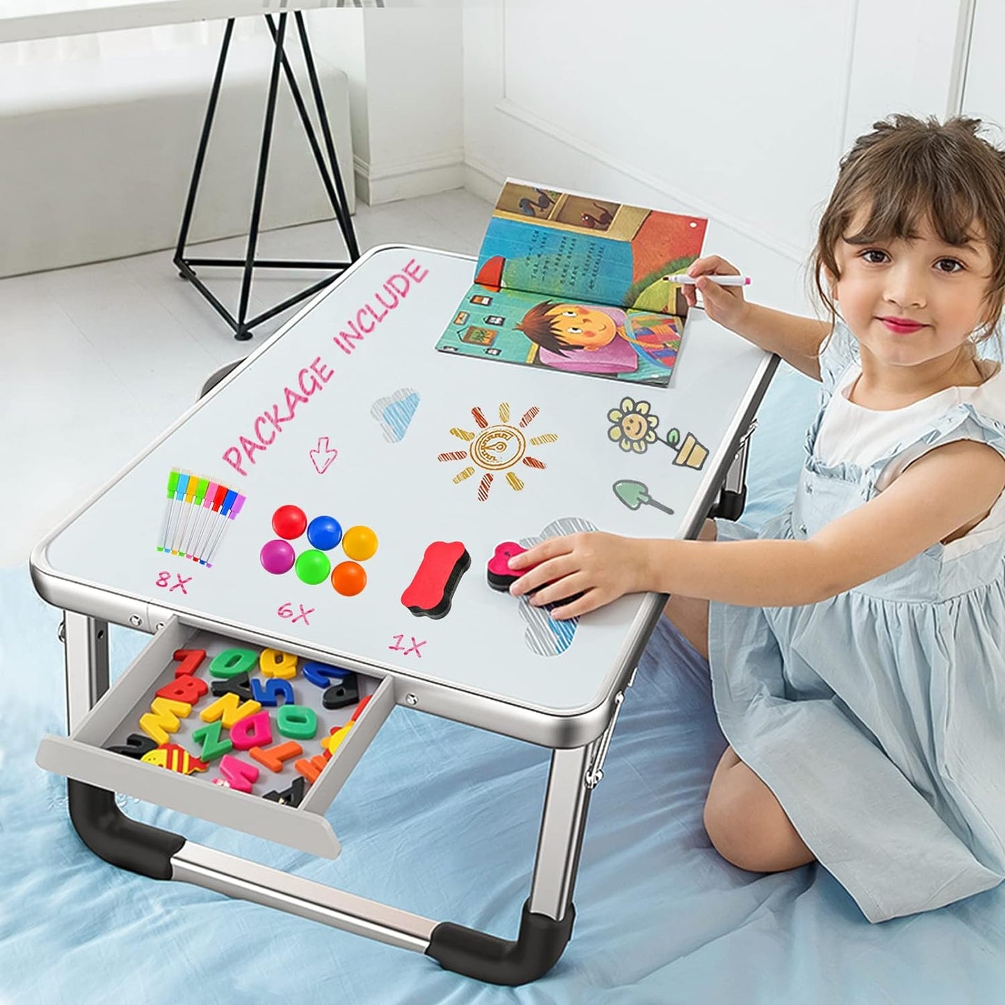 Laziiey Kids Lap Desk - Portable Art & Homework Space!