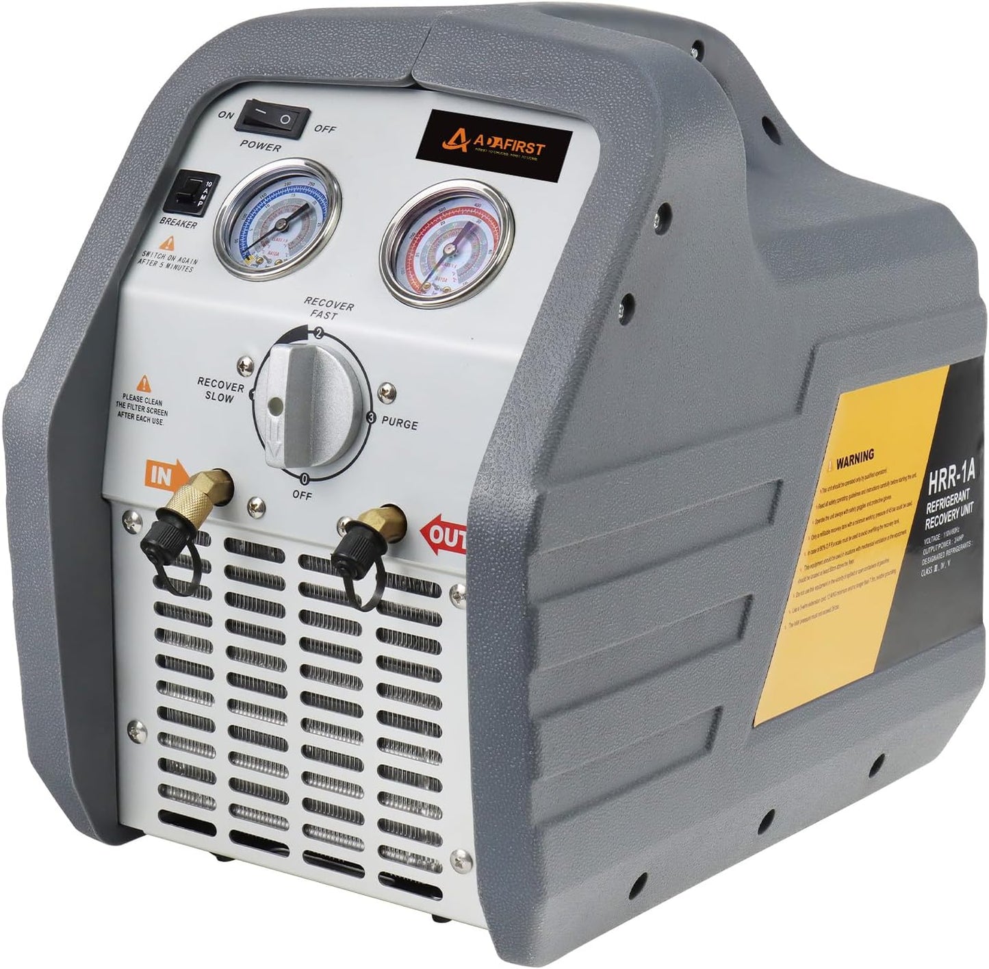 ADAFIRST 3/4HP Oil-less Compressor HVAC Refrigerant Recovery Kit