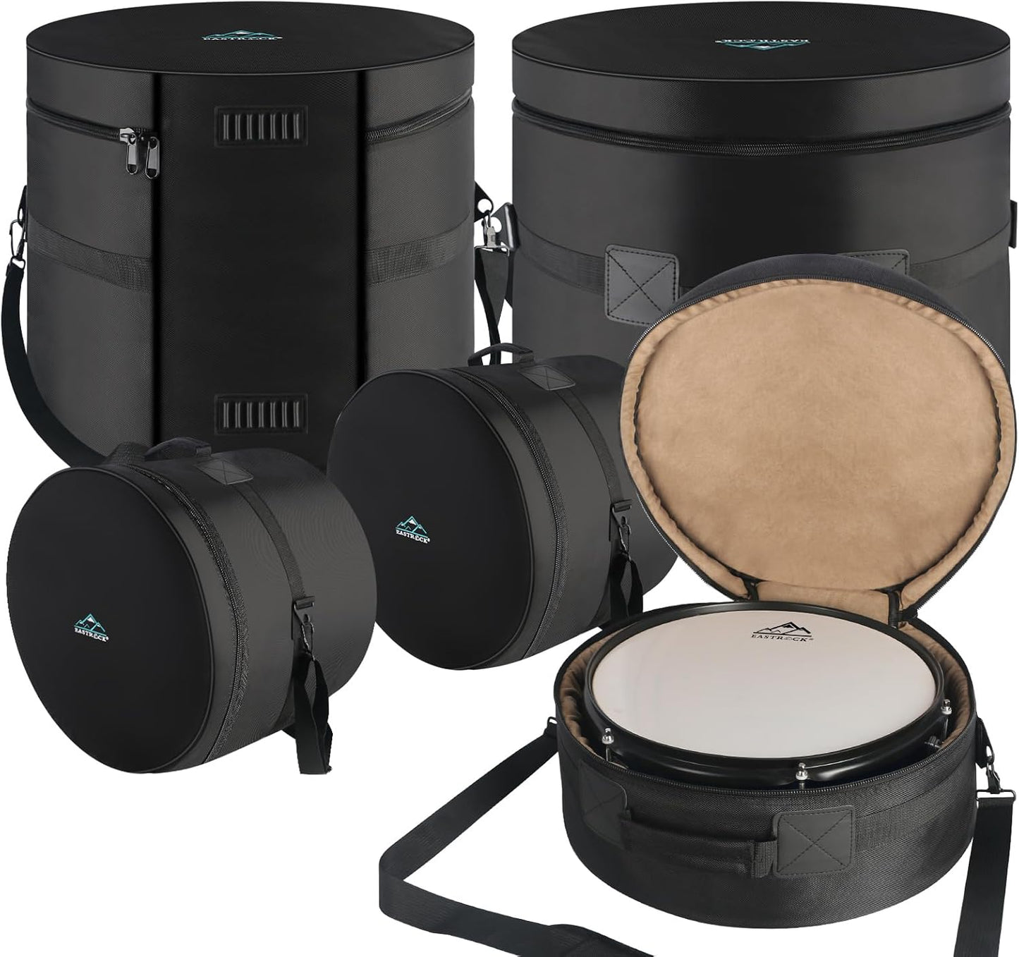 EASTROCK 5-Piece Drum Bag Set for 12in Tom and More