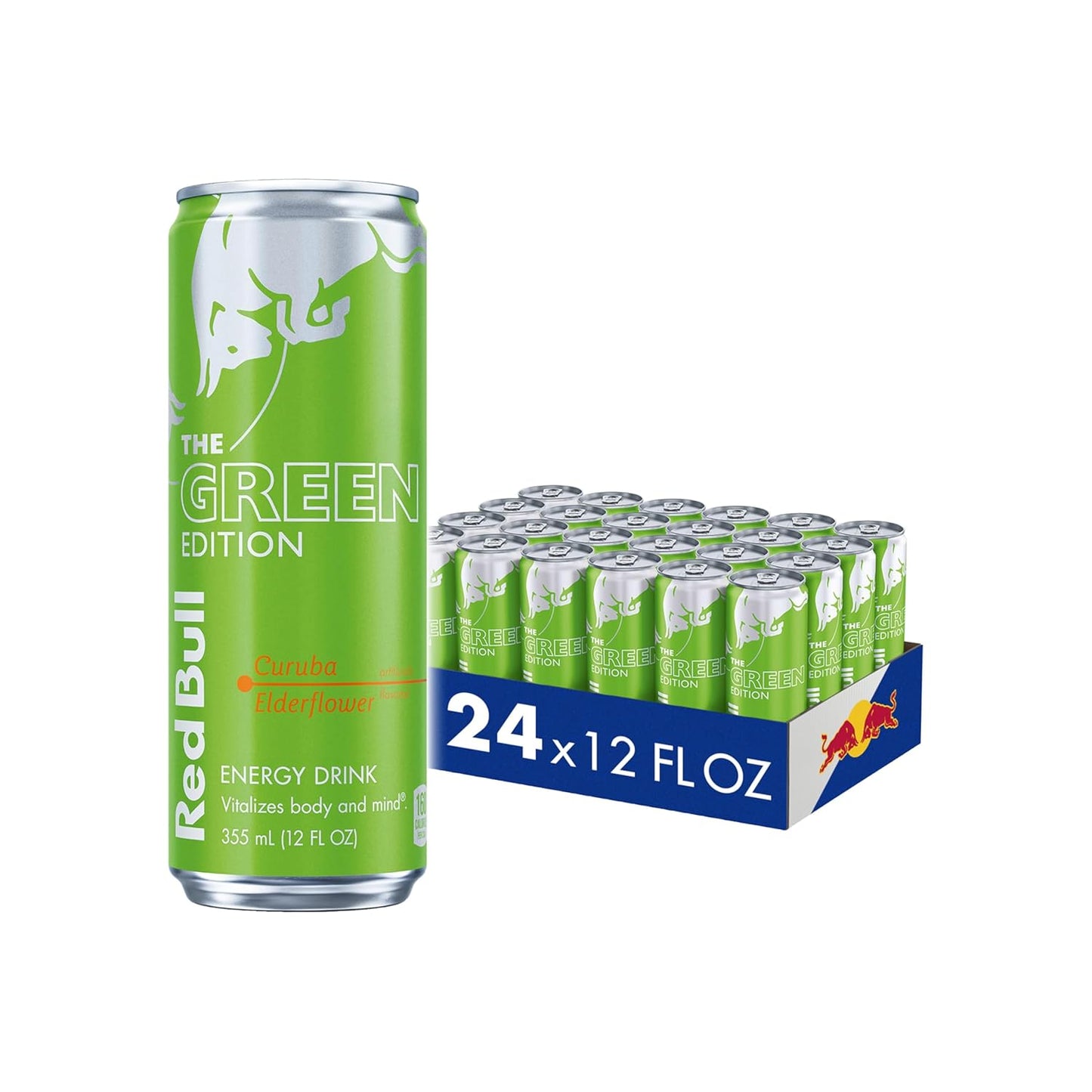 Red Bull Green Edition Energy Drink with Curuba Elderflower Flavor