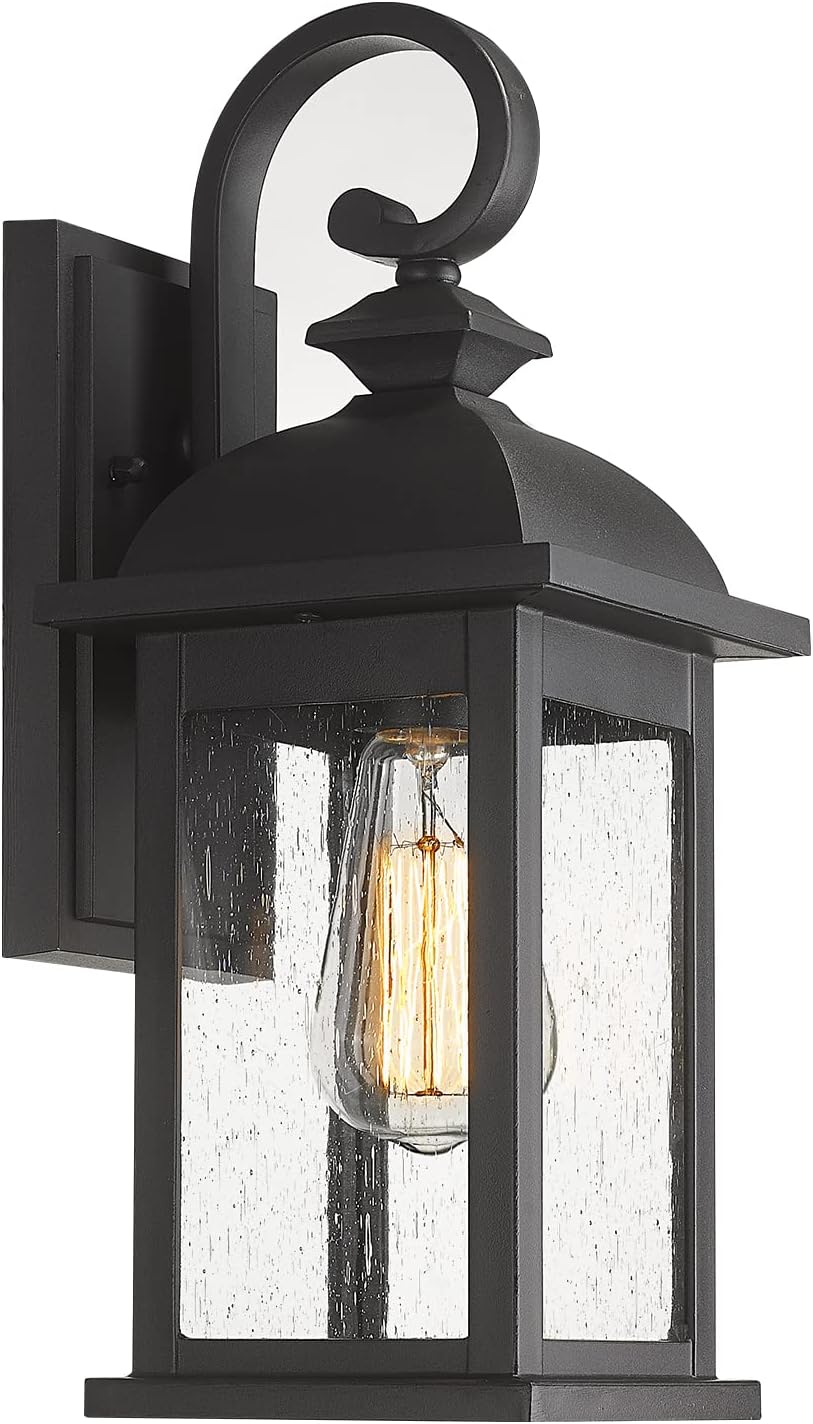 FEMILA Outdoor Wall Sconce with Seeded Glass for Any Space