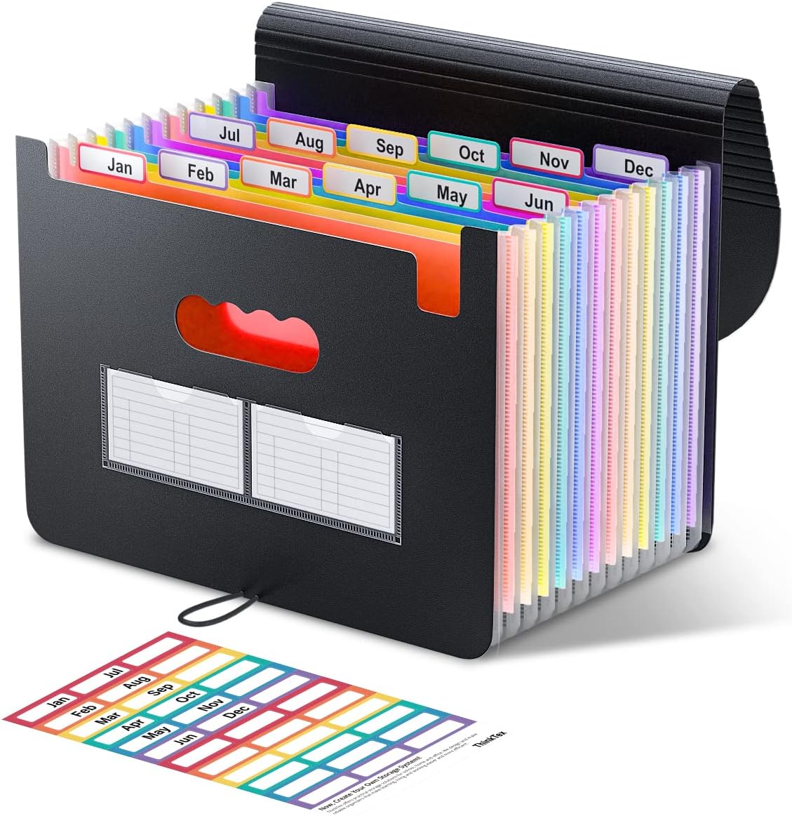 ThinkTex 12-Pocket Accordion File: Organize Receipts & Bills