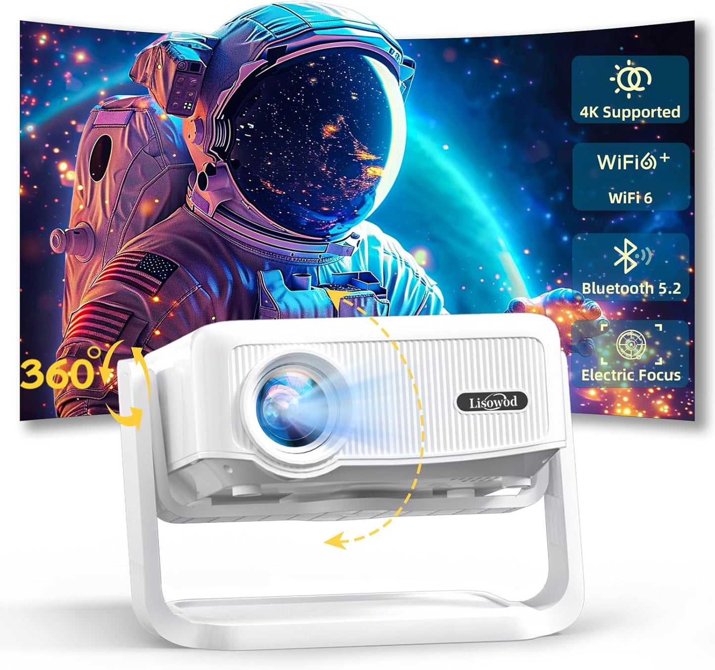 Wireless 1080P Mini Projector: Stunning Clarity!