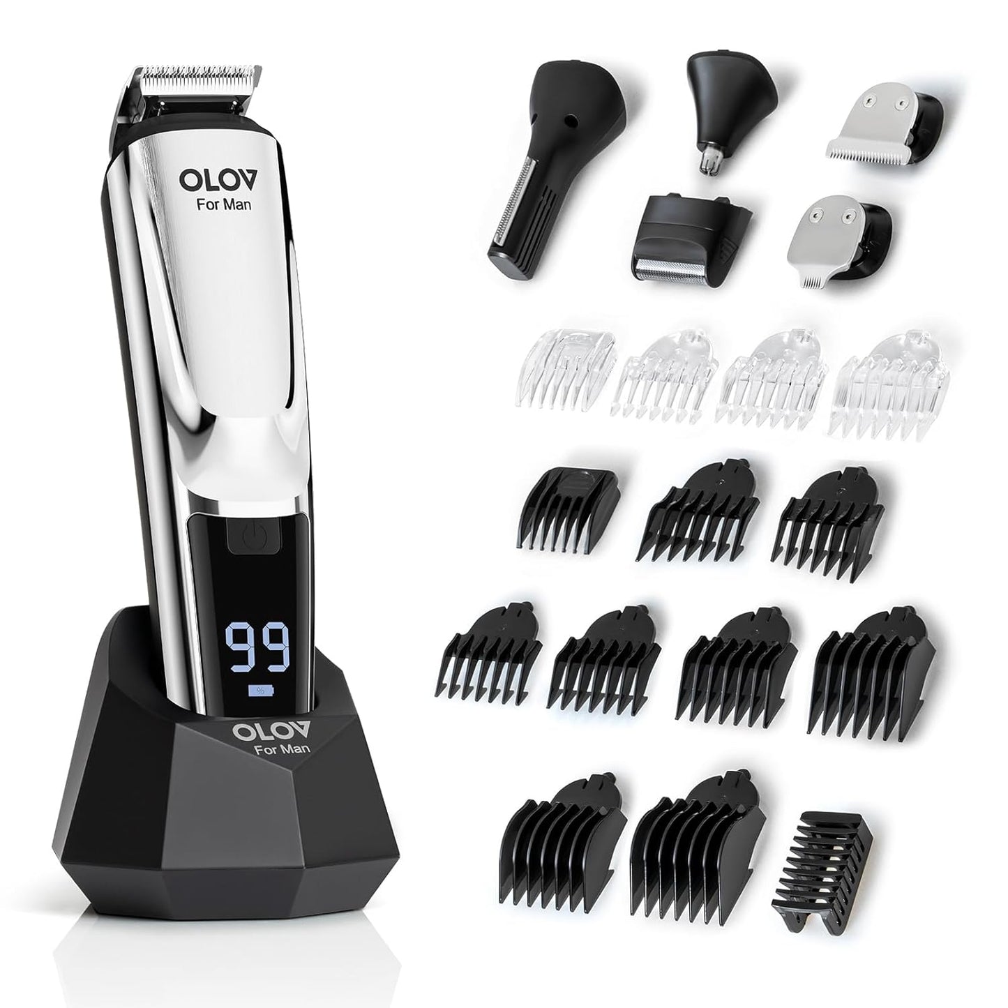 Beard Trimmer 21 Piece Grooming Kit for Precision Trimming