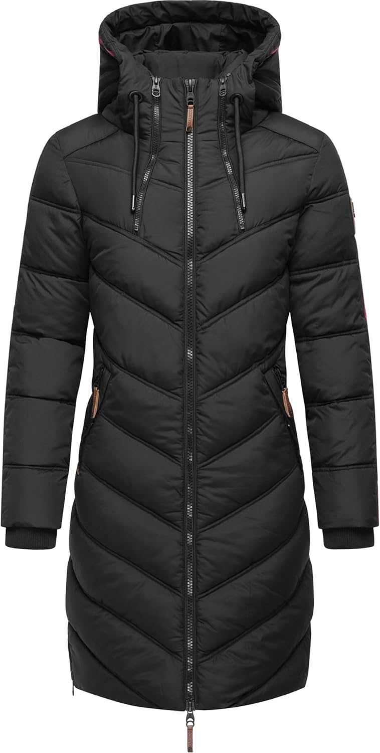 Marikoo Quilted Winter Coat | Cozy Hood & Thigh-Length | XS-XXL