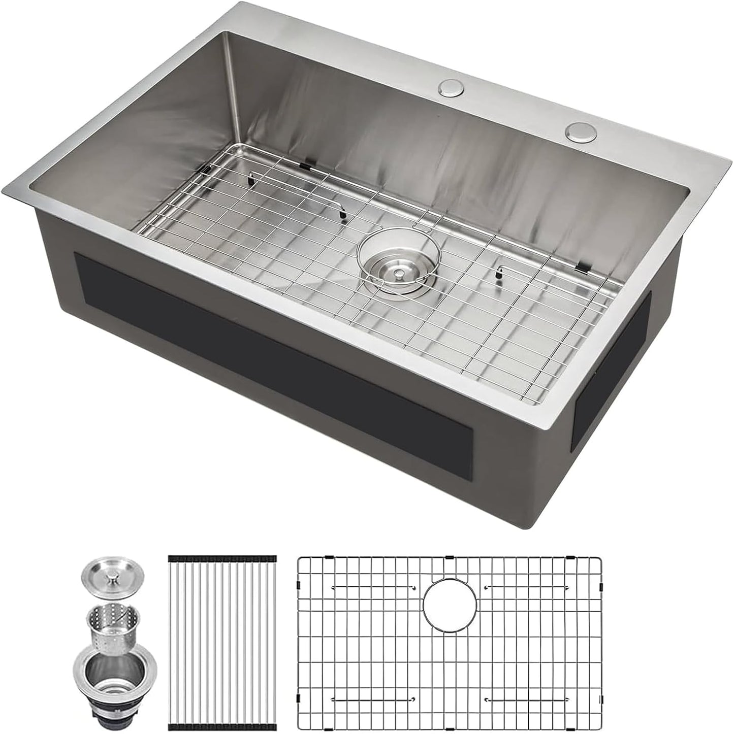 Lordear 33 Inch Drop In Kitchen Sink with Premium Features