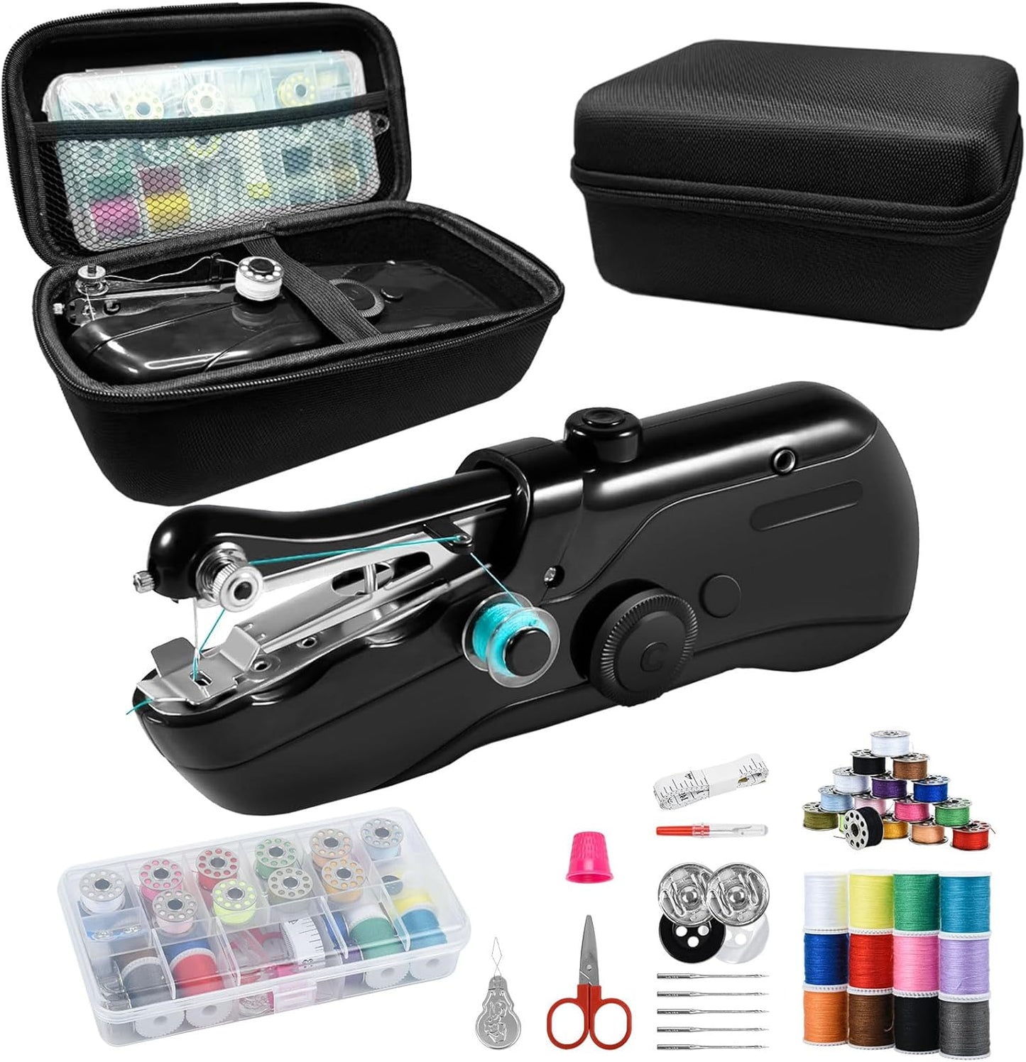 Handheld Sewing Machine for Beginners with Storage and Power Modes