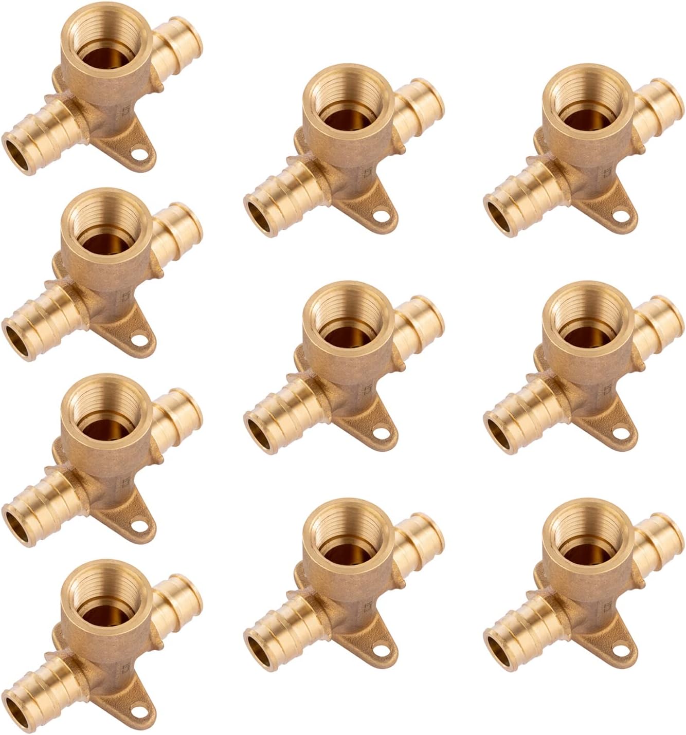 EFIELD Pex A Full Flow Expansion Brass Fitting Drop-ear Tee