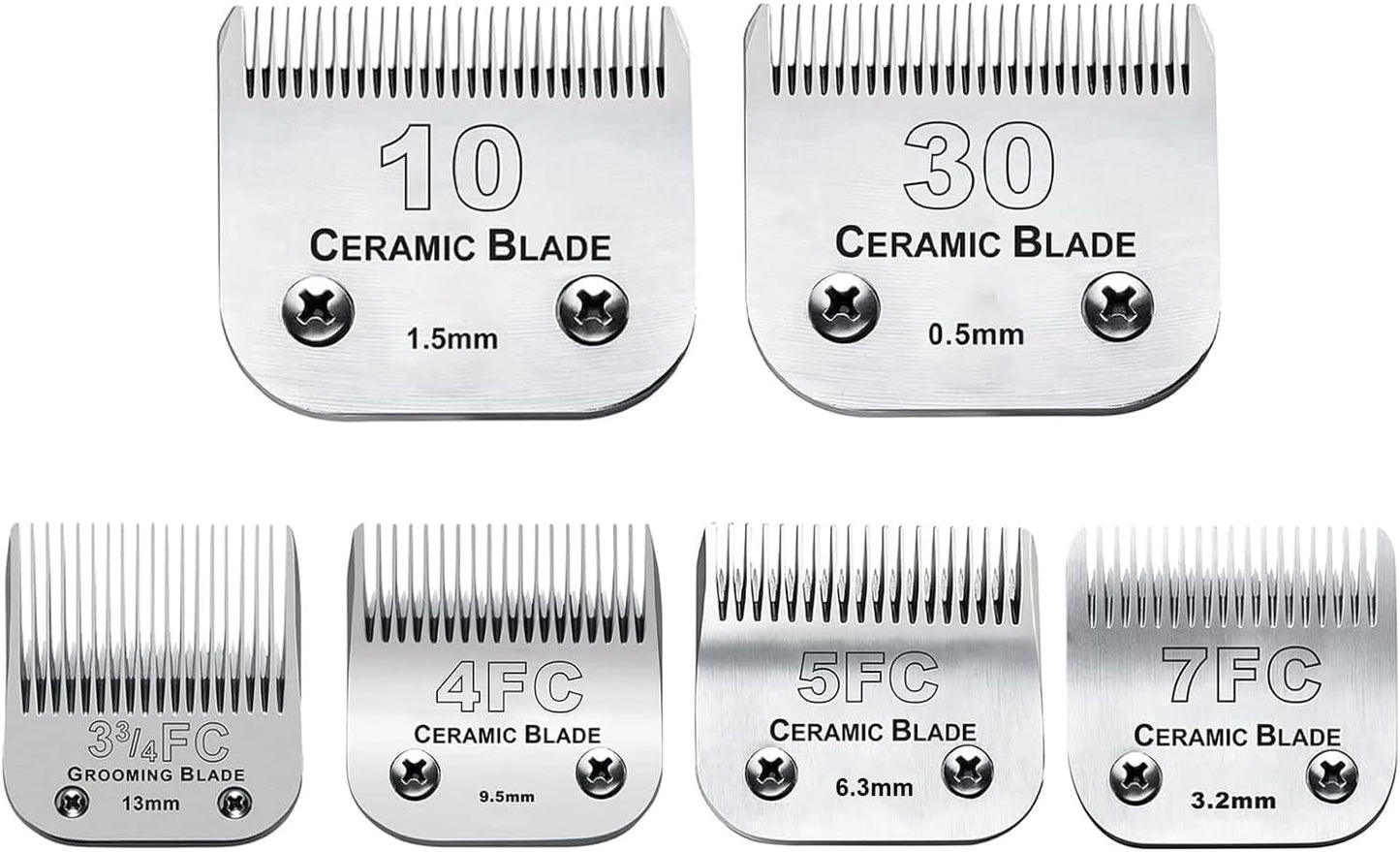 6Pack Dog Grooming Replacement Blades for Andis & Oster Clippers