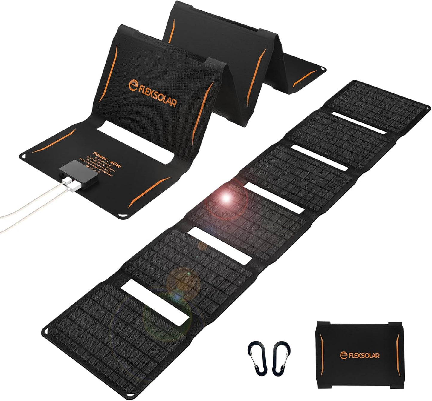 40W Portable Solar Panel Charger for Outdoor Adventures