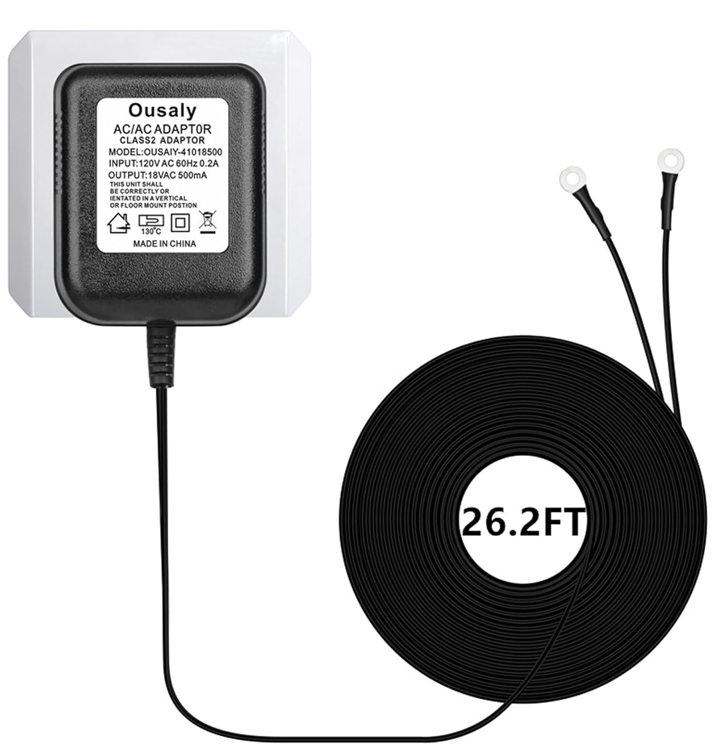 Enhanced Security 18V500MA Doorbell Power Adapter for Ring, Eufy, Nest