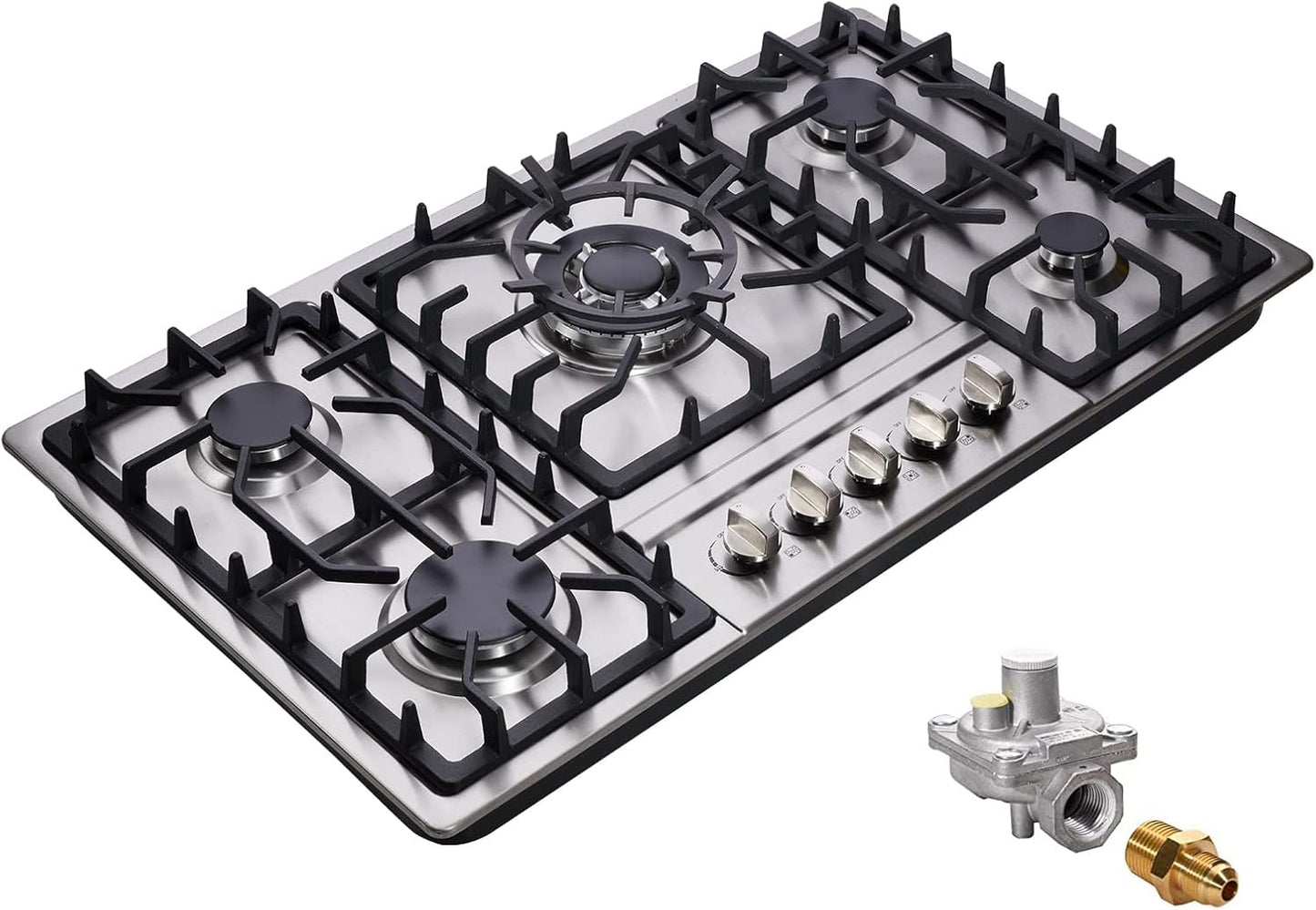34 Inch Gas Cooktop with 5 Burners for Versatile Cooking Needs