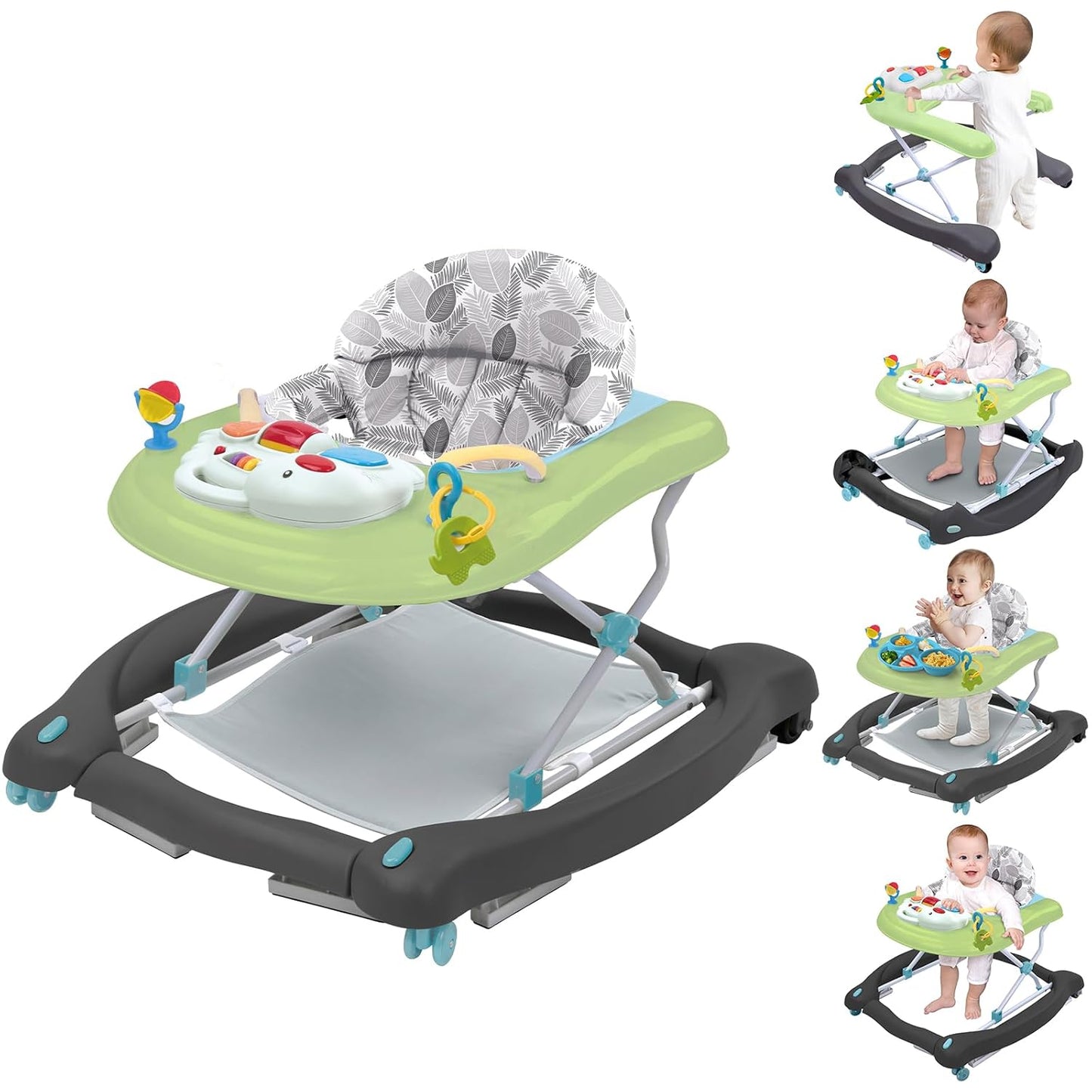 5 in 1 Foldable Baby Walker for Safe and Fun Exploration