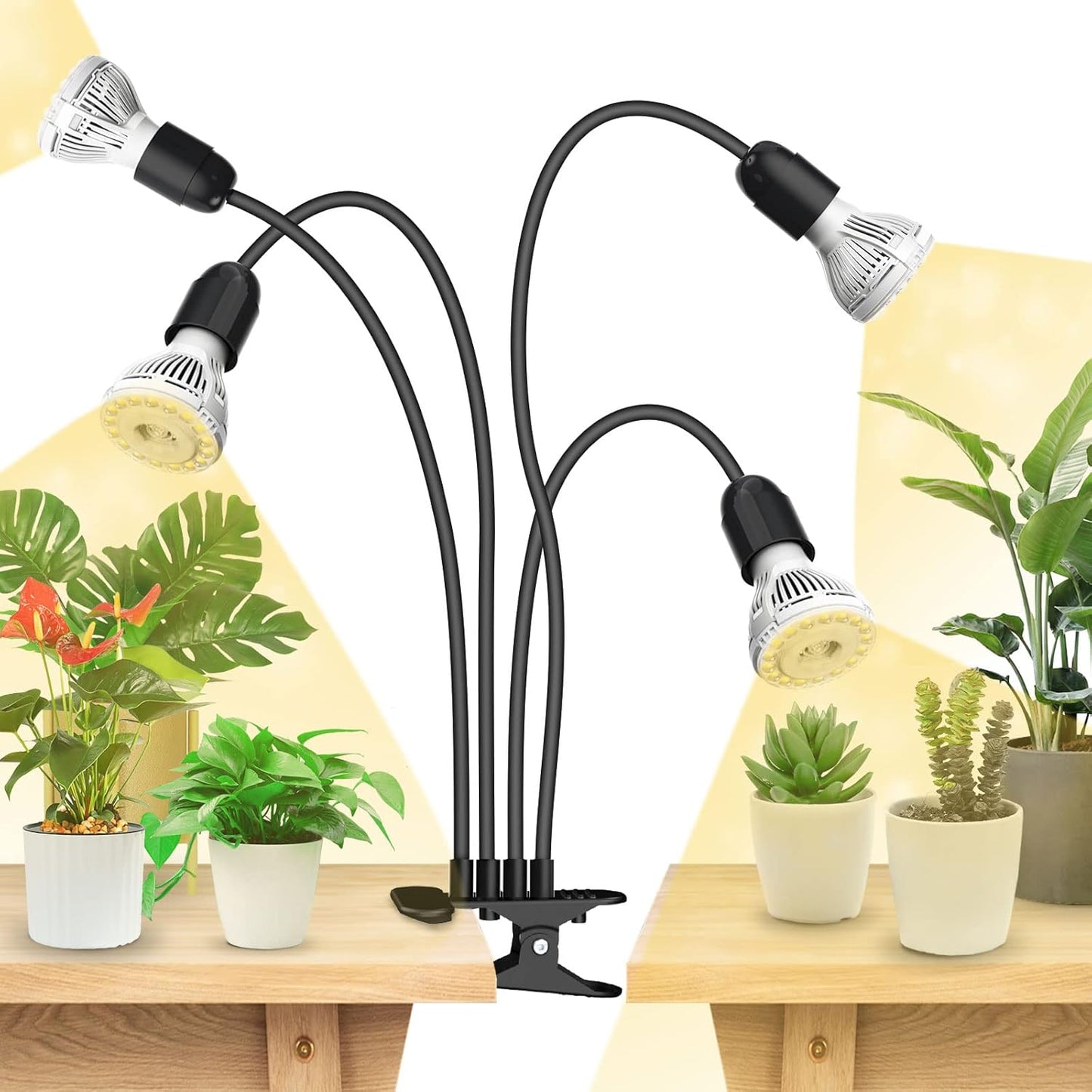 SANSI LED Grow Lights for Indoor Plants with Gooseneck Clamp