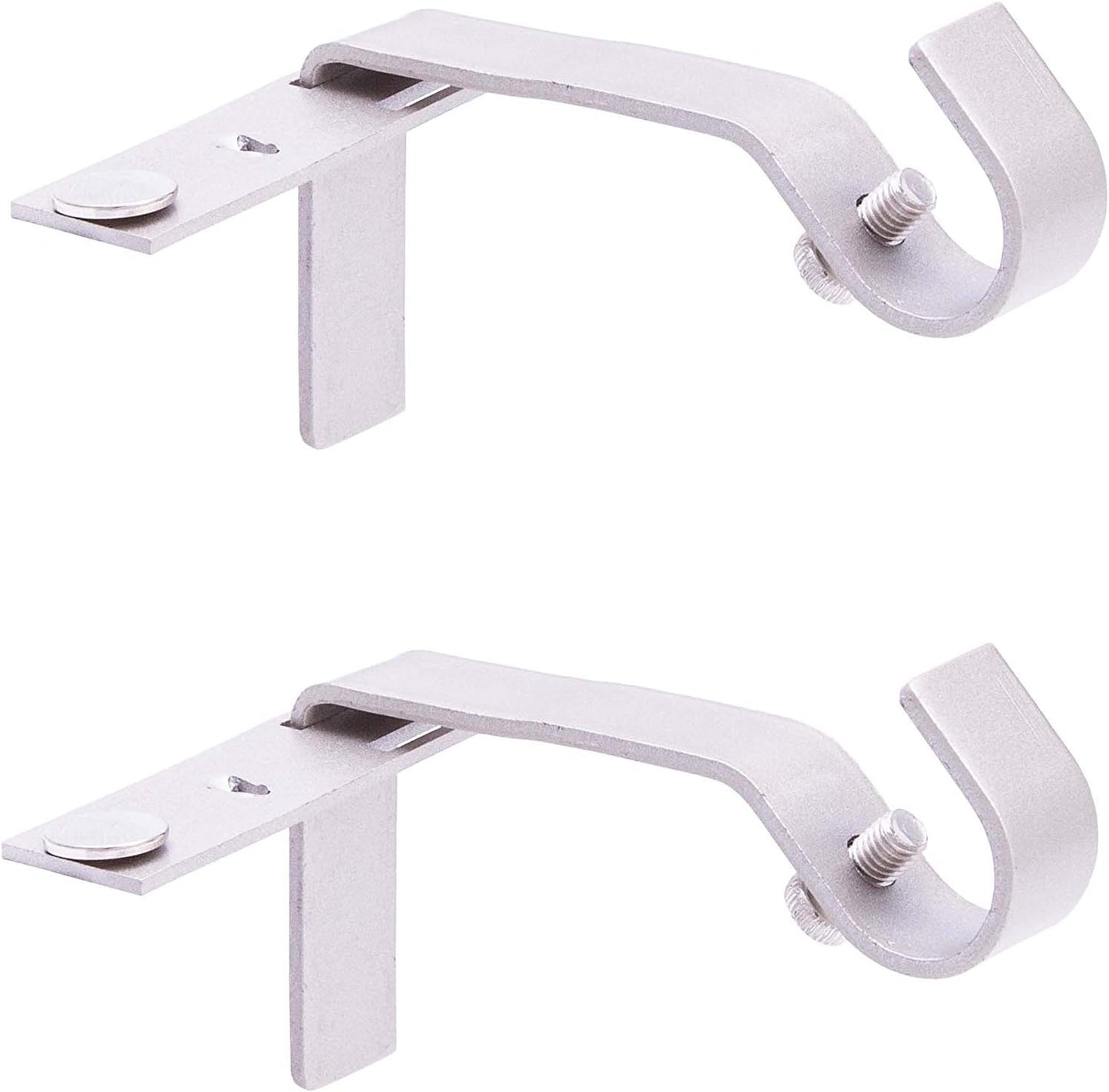 Quick Install Brushed Nickel Curtain Rod Brackets