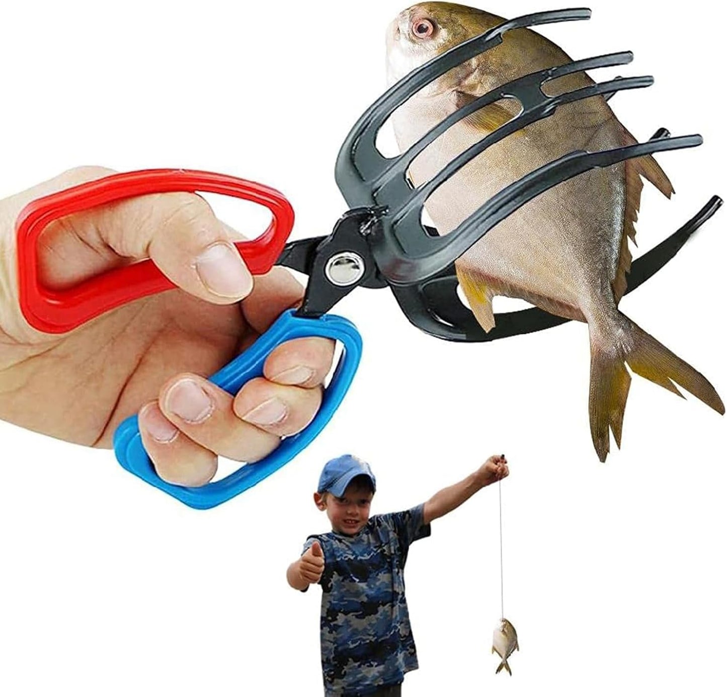 3-Claw Fish Gripper - Secure Fish Handling Tool