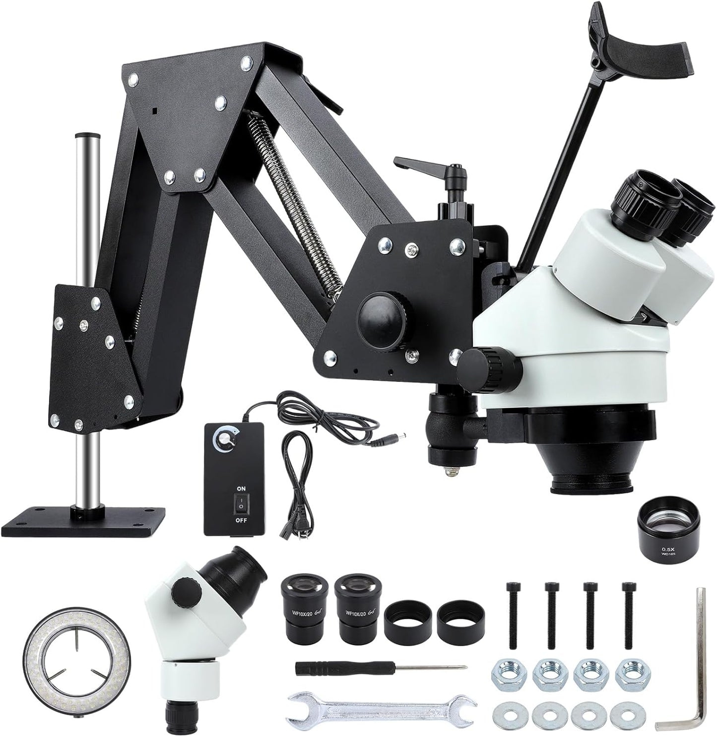 Jewelry Microscope with 7X-45X Magnification and LED Light