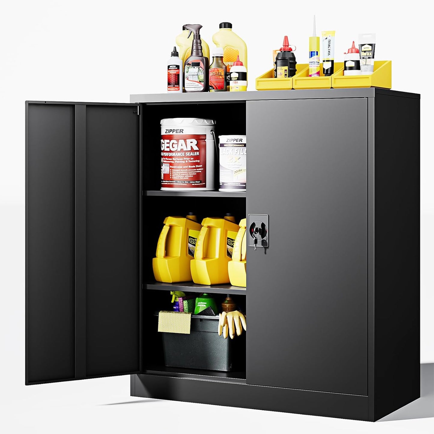 Letaya Metal Storage Cabinets with Lock Door for Secure Storage
