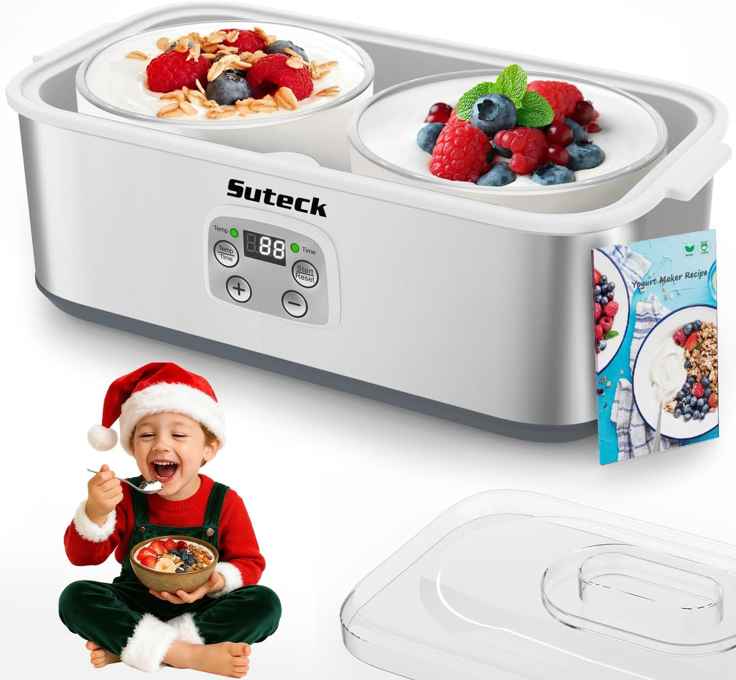 Suteck Yogurt Maker for Homemade Greek and Probiotic Yogurt
