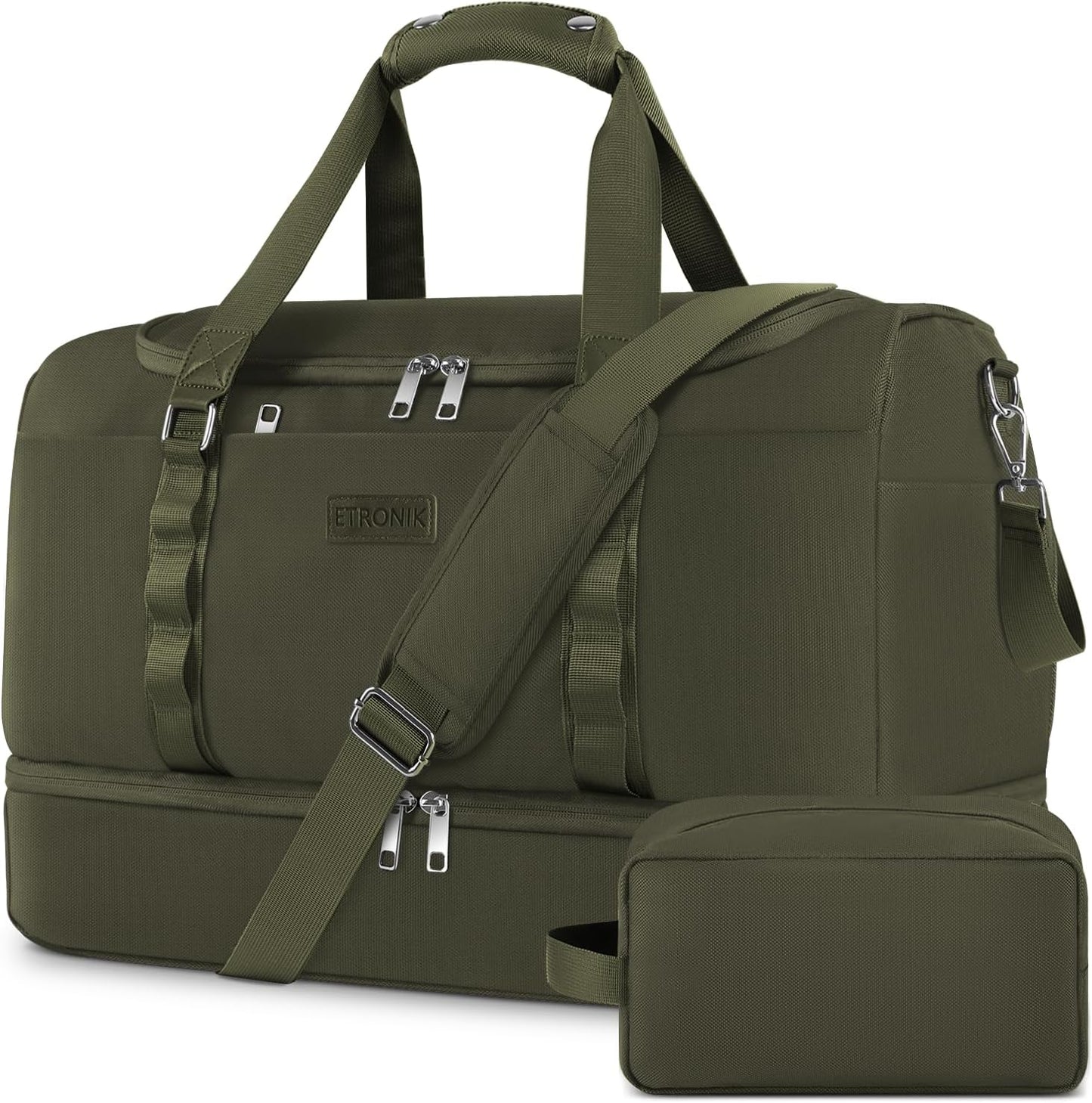 ETRONIK Duffle Bag for Men Women with Shoe Compartment