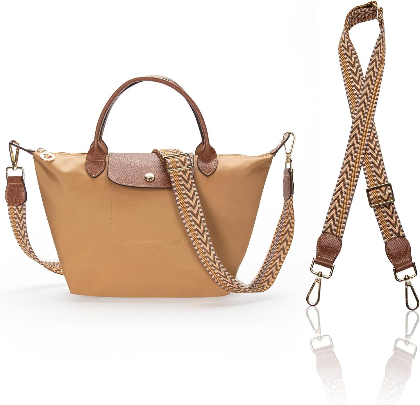 Chic Lightweight Crossbody Bag for Women with Leather Top-handle