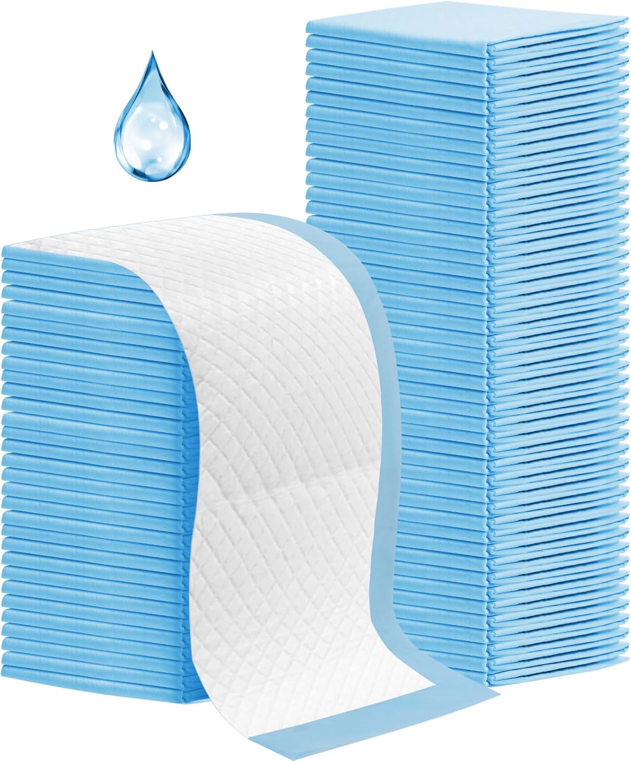 100-Pack LeakProof Changing Pads, Ultra Absorbent & Waterproof, 17x13-Inch
