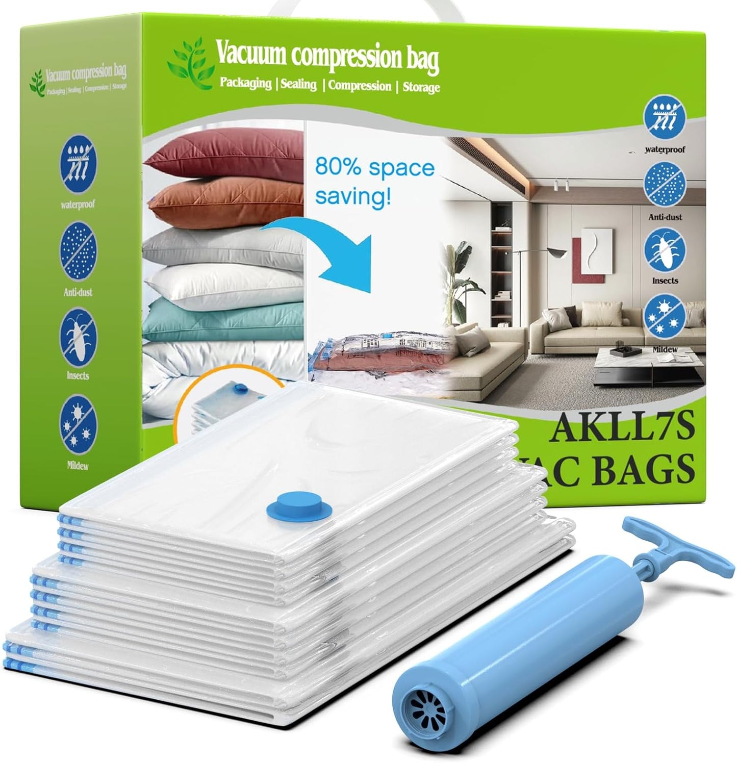 10 Pack Vacuum Storage Bags - Maximize Space!