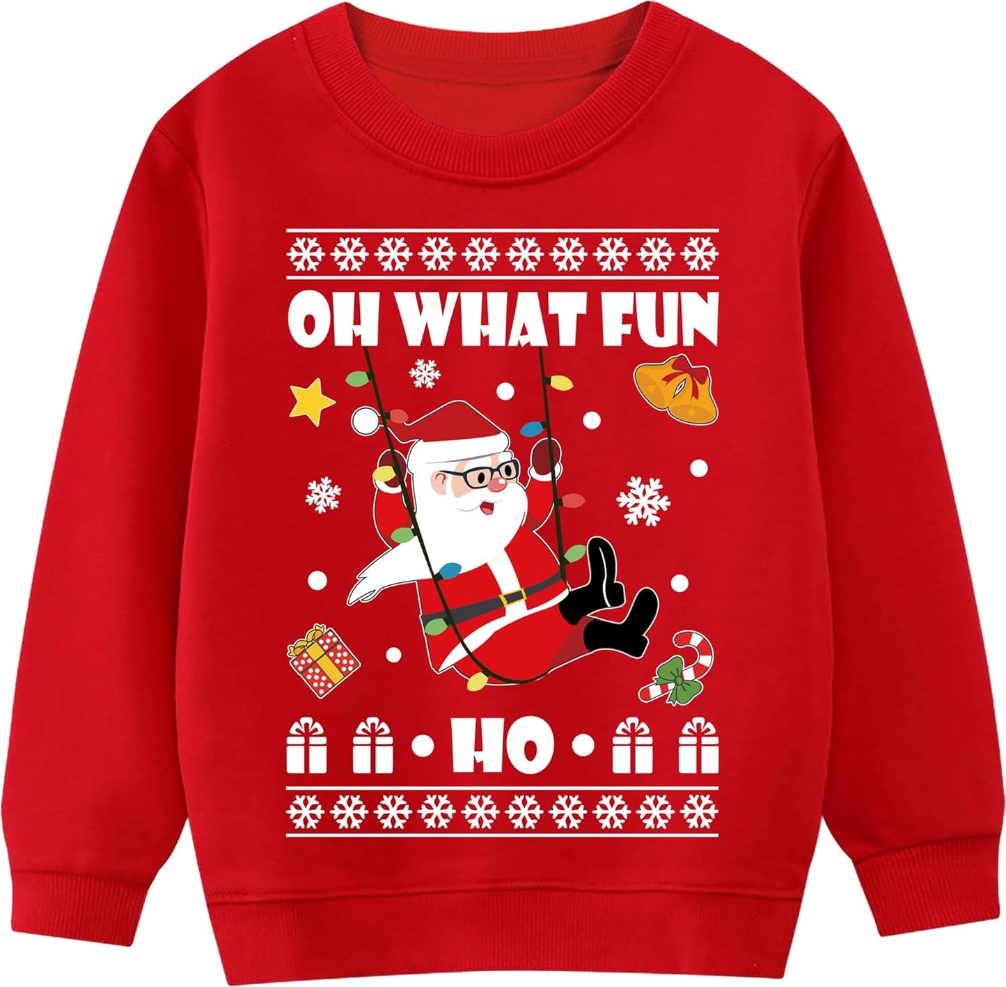 Santa Reindeer Funny Kids Christmas Sweatshirt 2-7 yrs