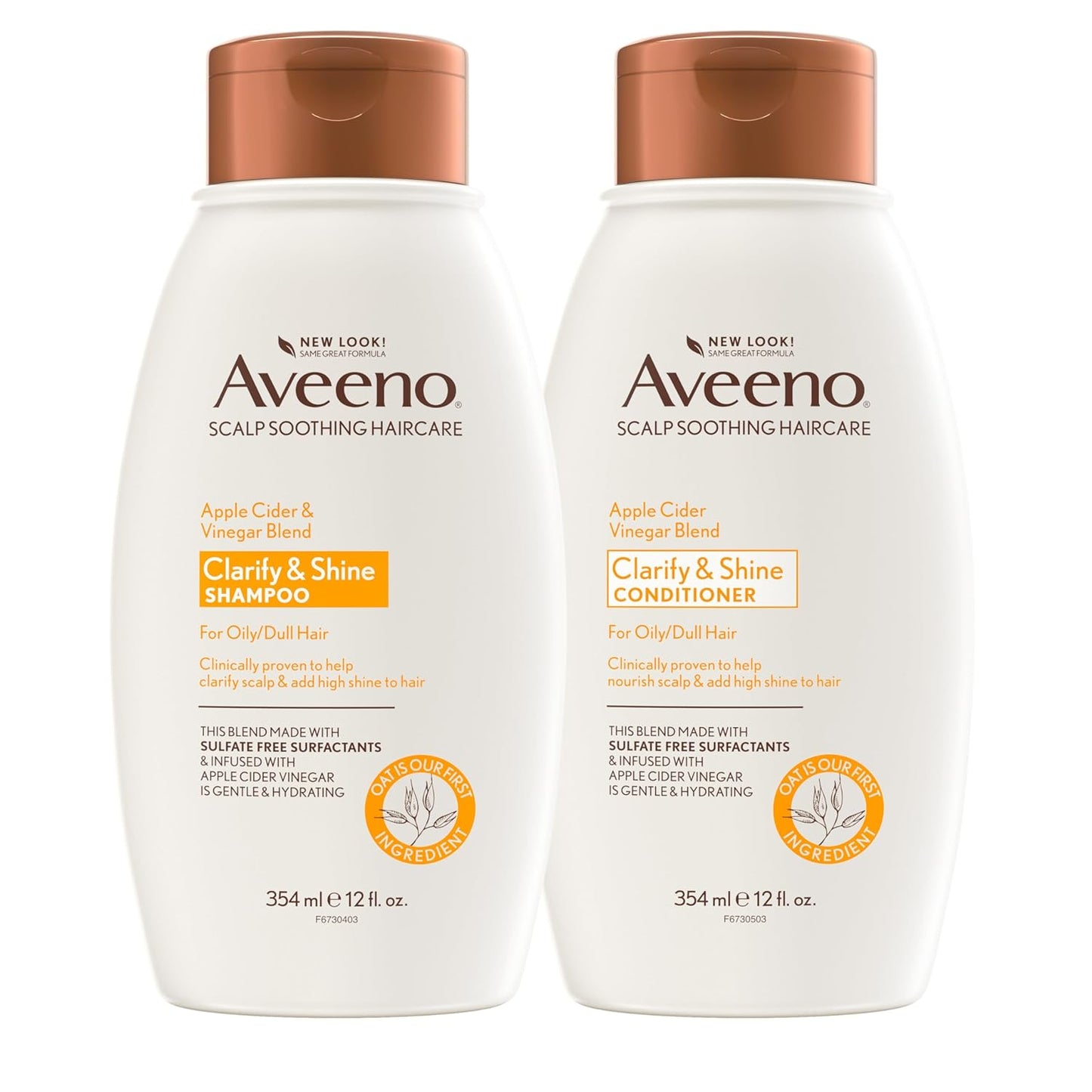 Aveeno Apple Cider Shampoo + Conditioner: Balance & Shine
