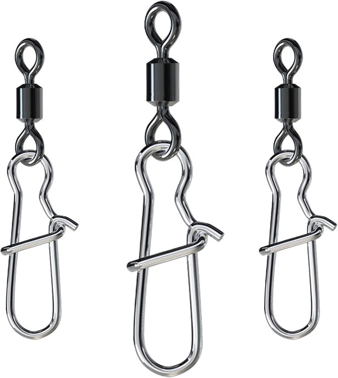 50 Pcs Stainless Steel Fishing Swivel Snaps