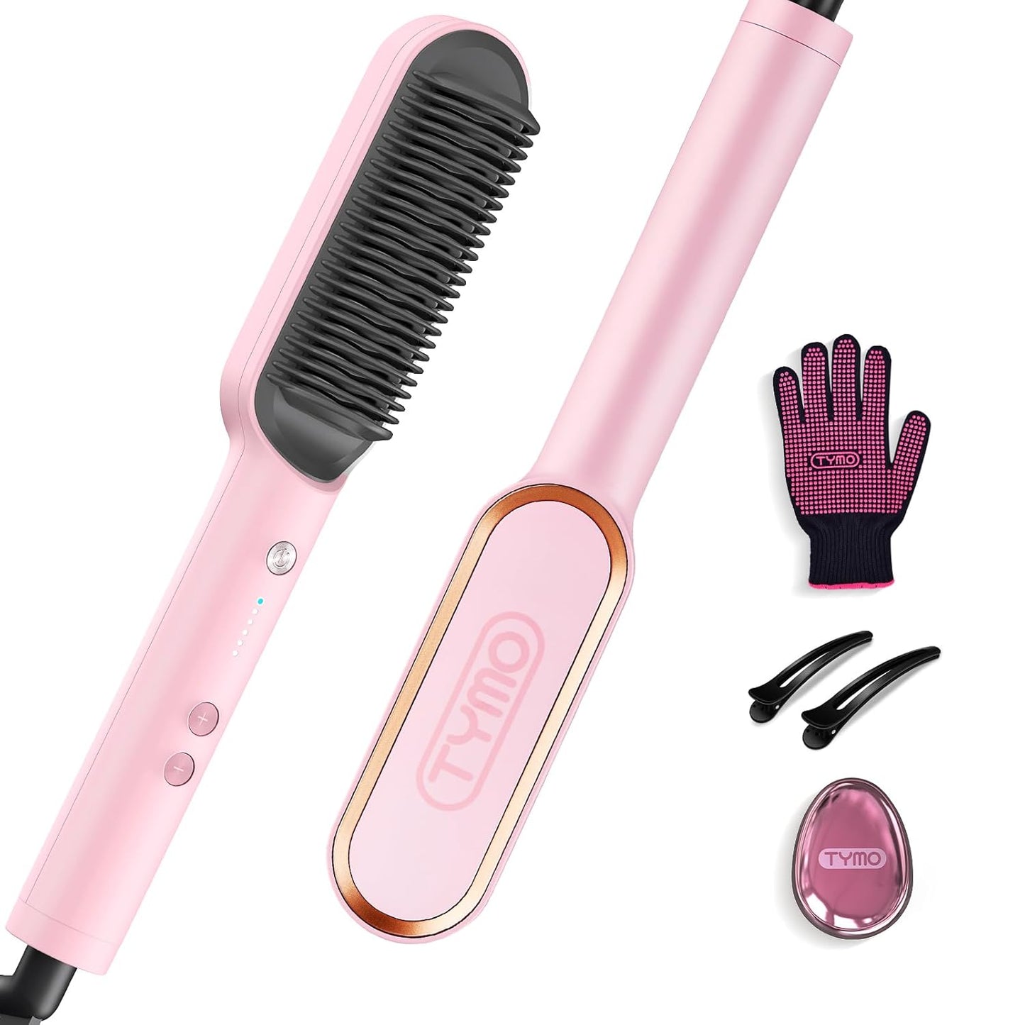 Hair Straightener Brush for Women with Fast Heating & Safety
