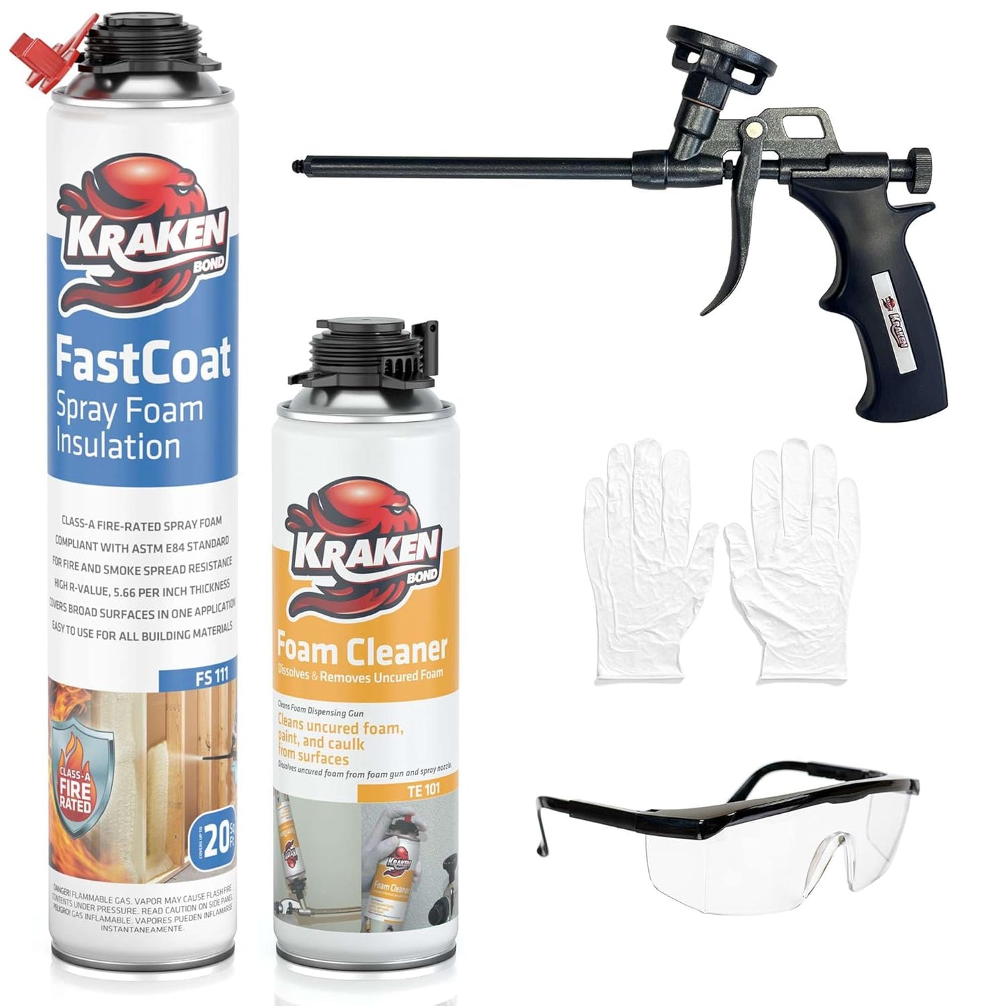 Kraken Bond Fastcoat Fire Rated Spray Foam Insulation Kit