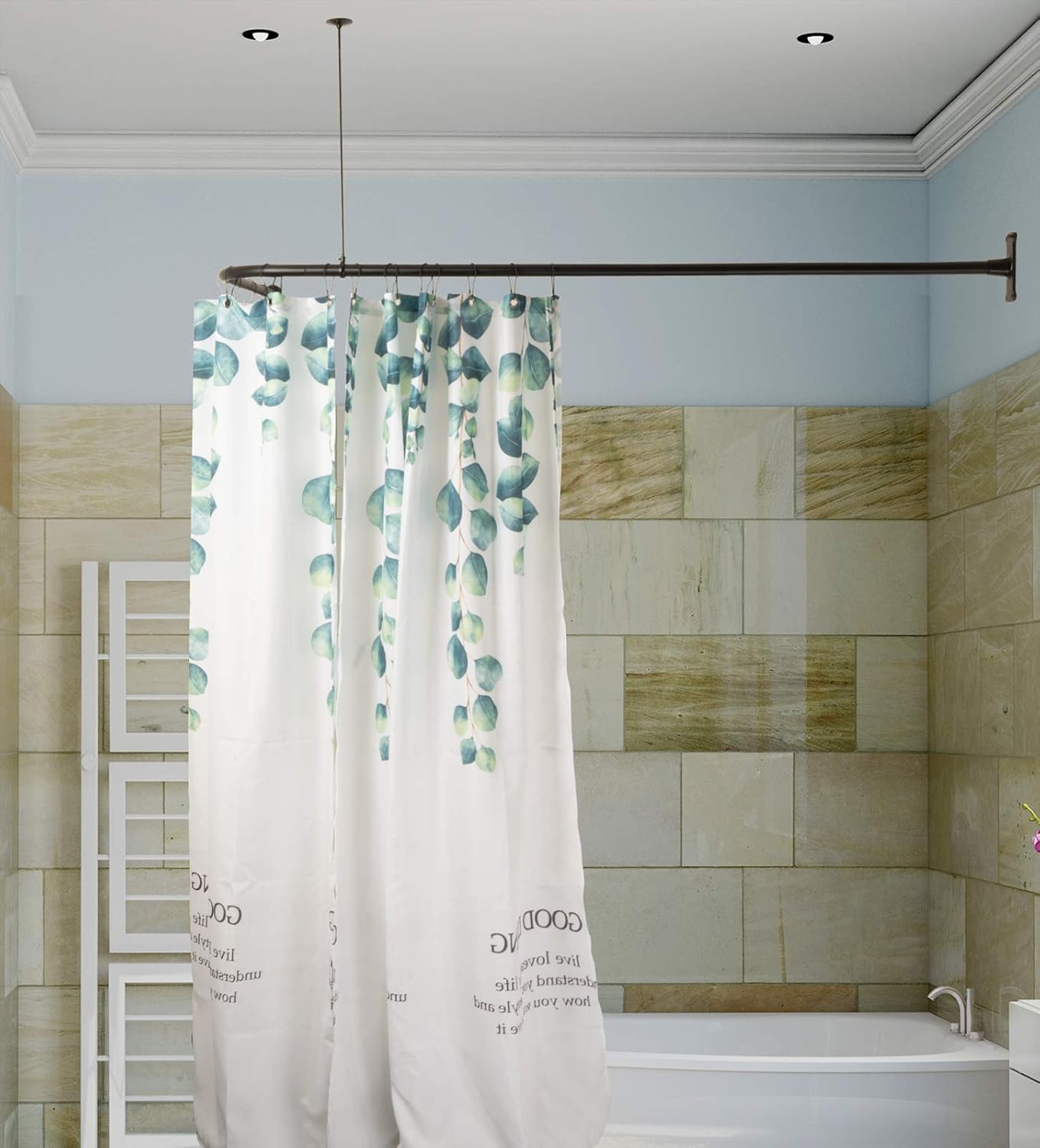 Artiwell L-Shaped Curtain Rod: Space-Saving Design