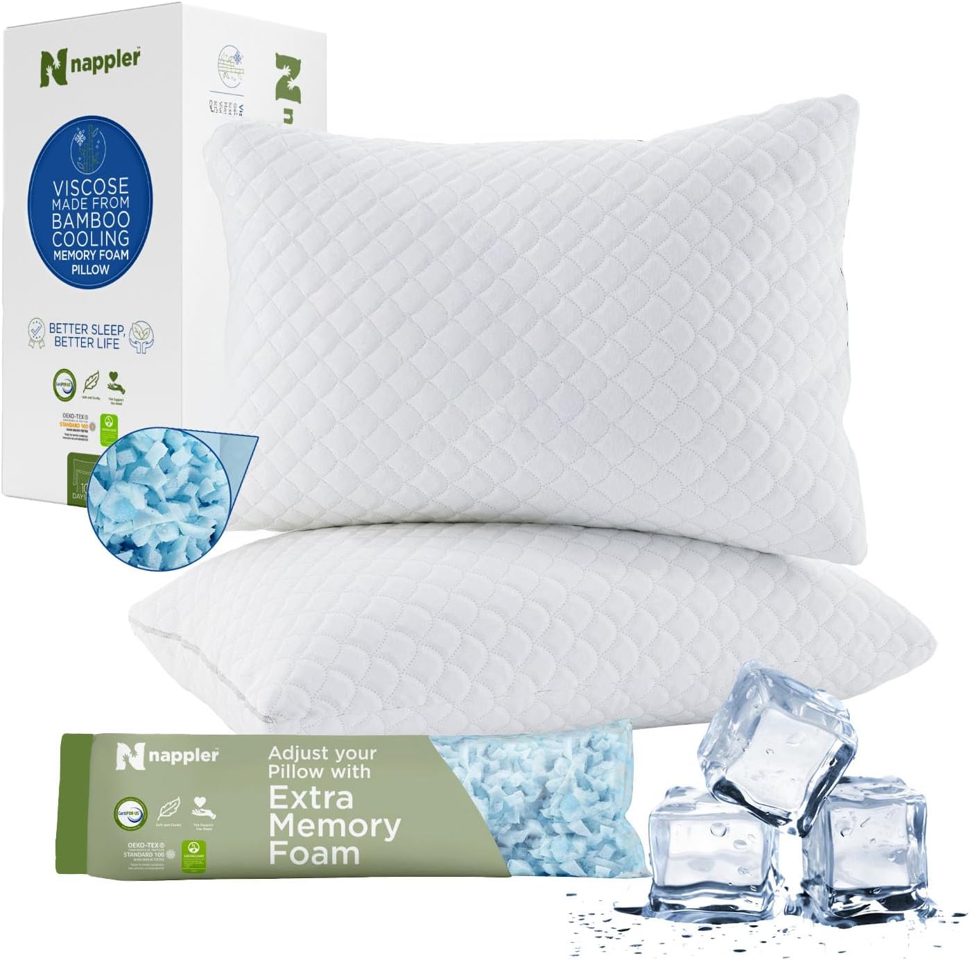 Cooling Pillow for Hot Sleepers - King Size Premium Set of 2