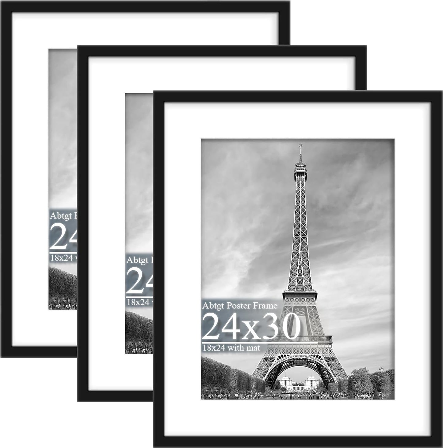 24x30 Frame Set of 3 for Pictures, Posters & Art Prints