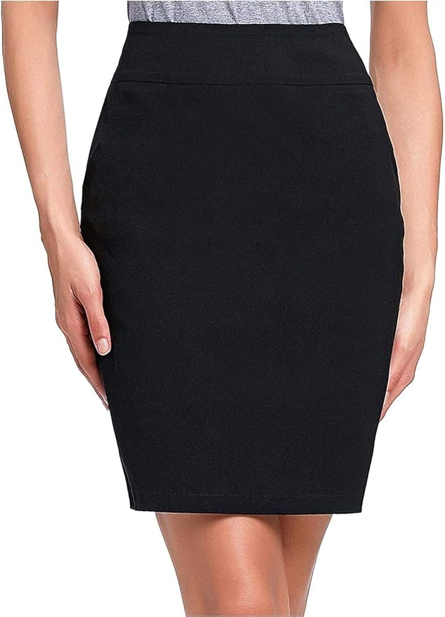 Kate Kasin Women's Knee Length Pencil Skirts for Business Style