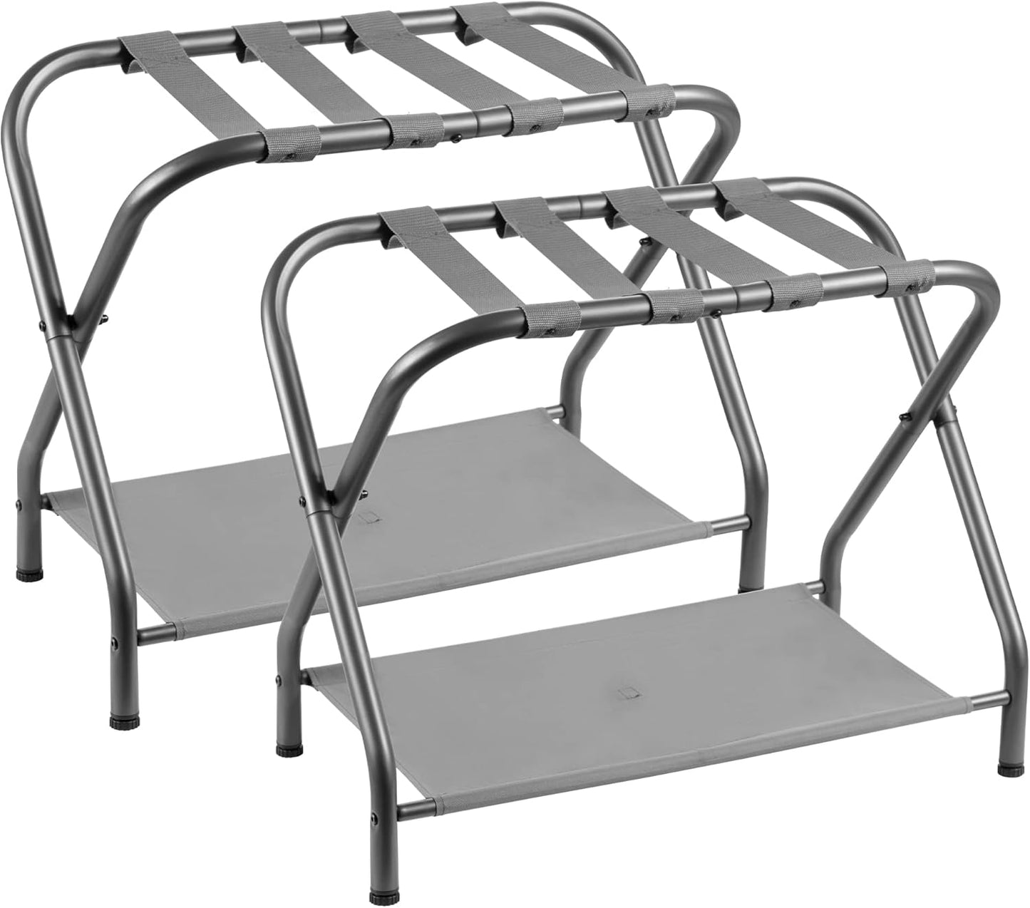 Heybly Luggage Rack Set of 2 - Steel Folding Suitcase Stand