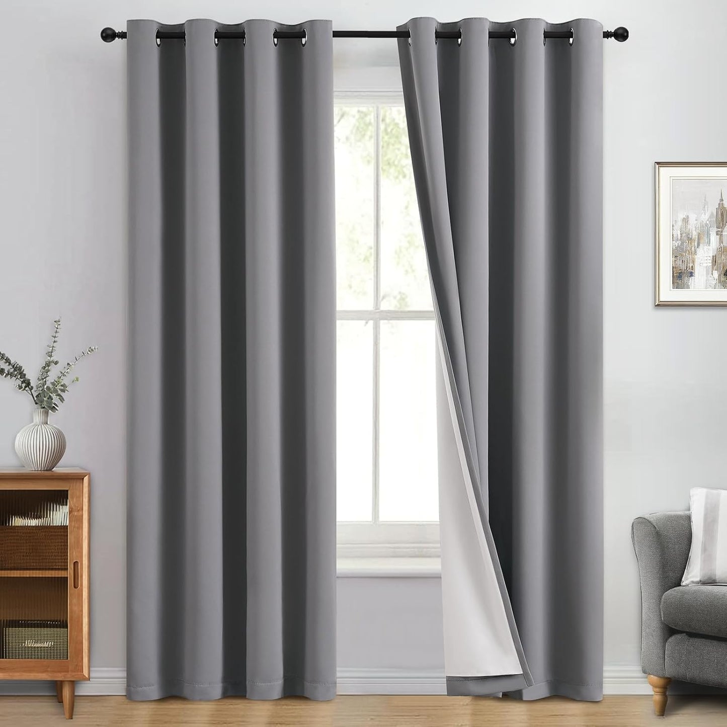 Yakamok 100% Blackout Curtain Panels for Ultimate Light Control