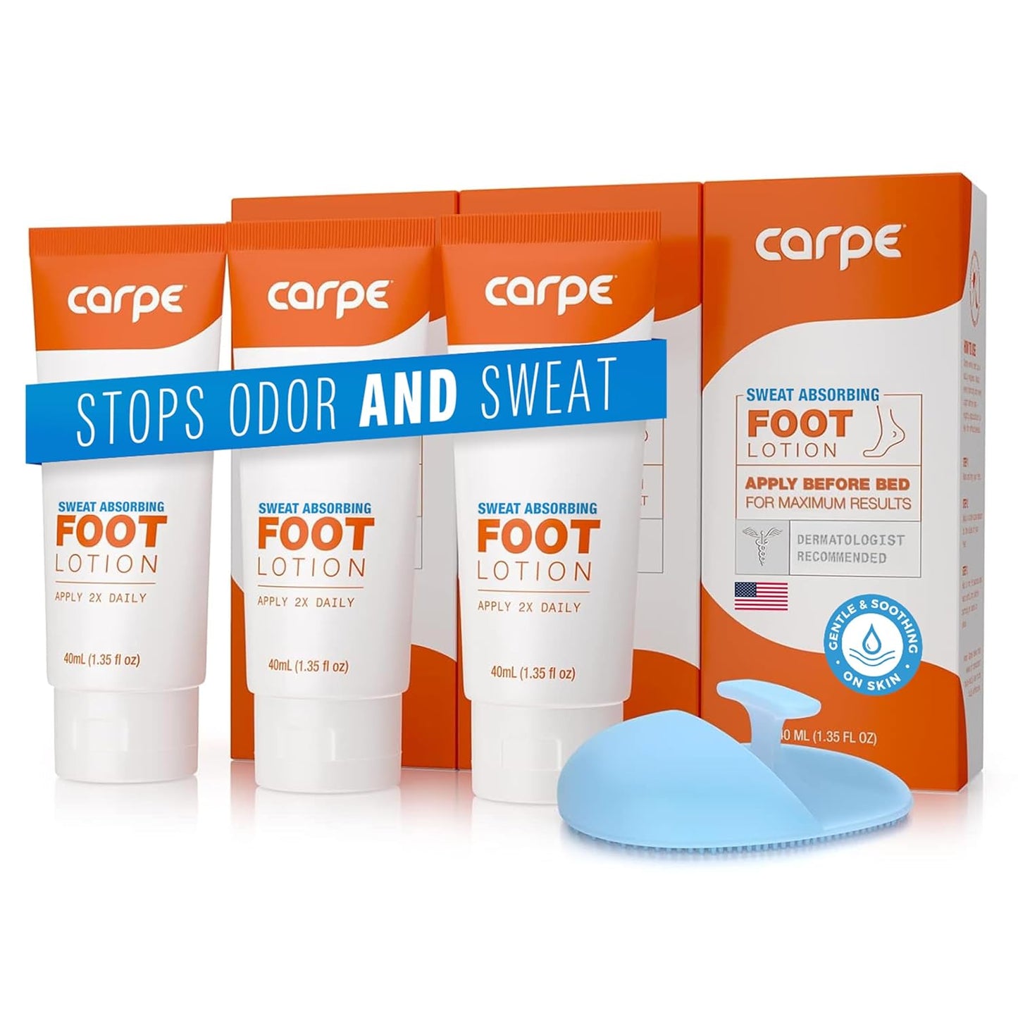 Carpe Sweat Absorbing Foot Lotion for Dry, Fresh Feet
