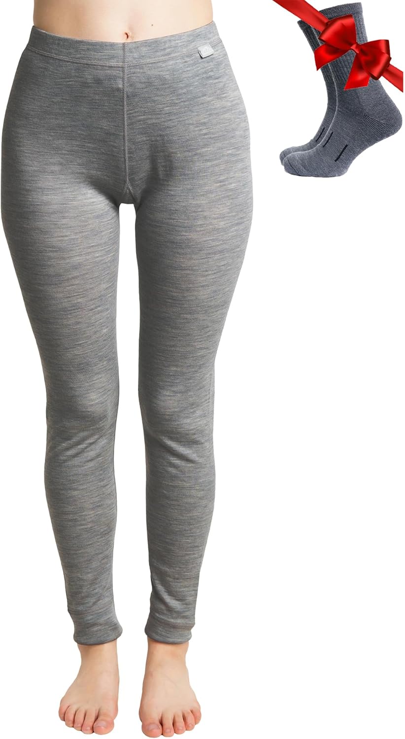 Merino Wool Base Layer Women Pants for Ultimate Comfort