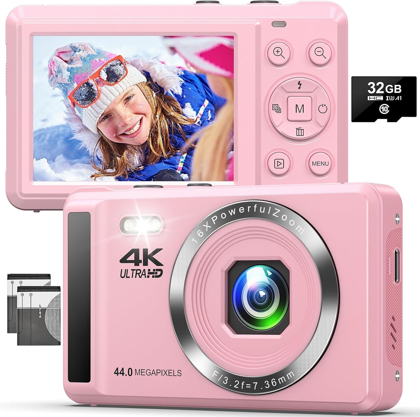 Ultra HD Kids Camera with 16X Zoom & 32GB Card - GILDR